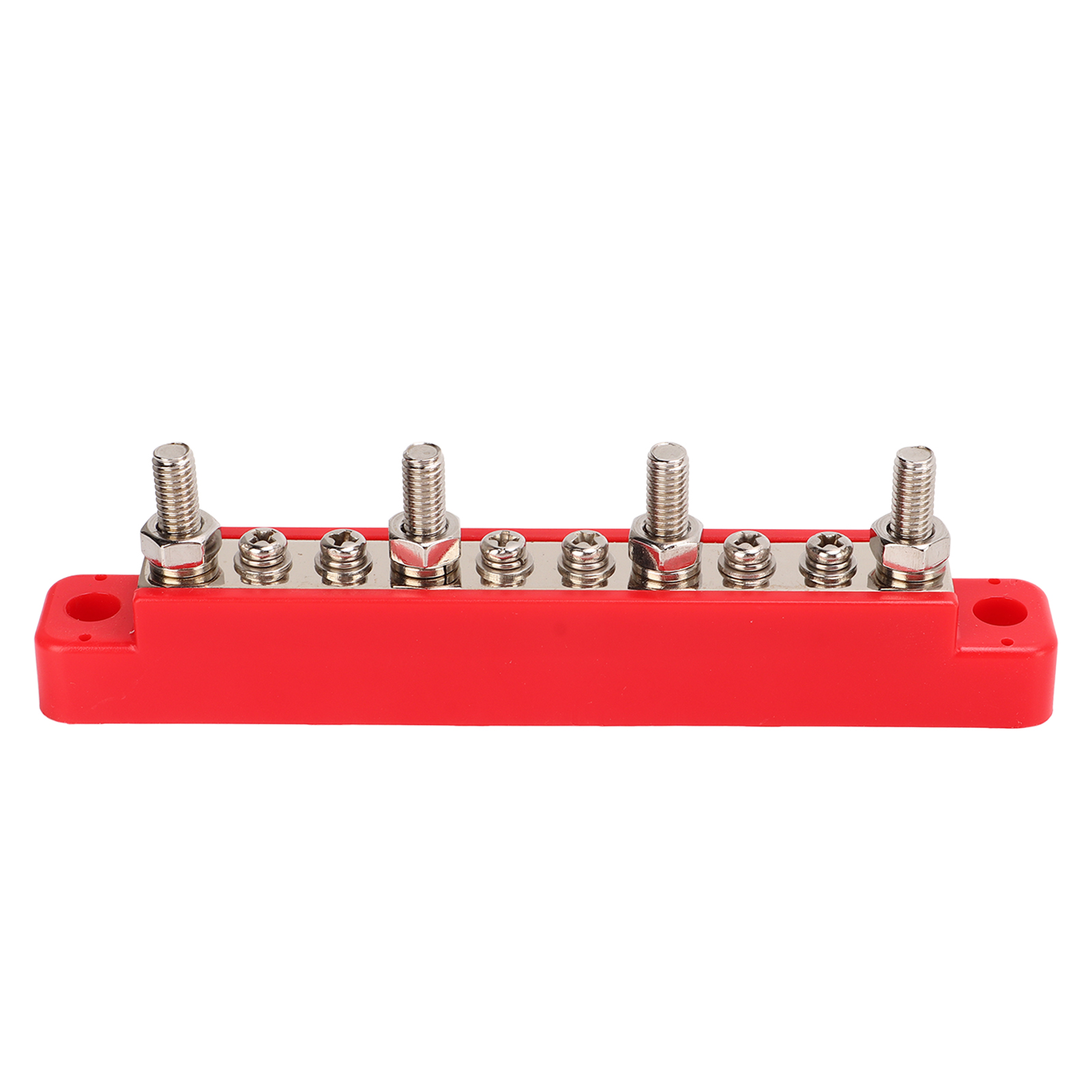 10-facher Elektrischer Verteilerblock, 4 X M6-klemmen Und 6 X M4-schrauben, Für Pkw, Lkw, Boot, Wohnmobil, Rot Pluspol