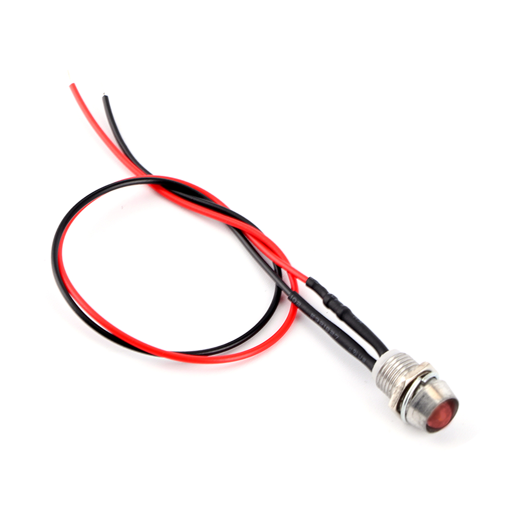 4 X 12v 8mm Rote Led-kontrollleuchten, Armaturenbrettanzeige Für Auto/transporter, Signalwarnleuchte