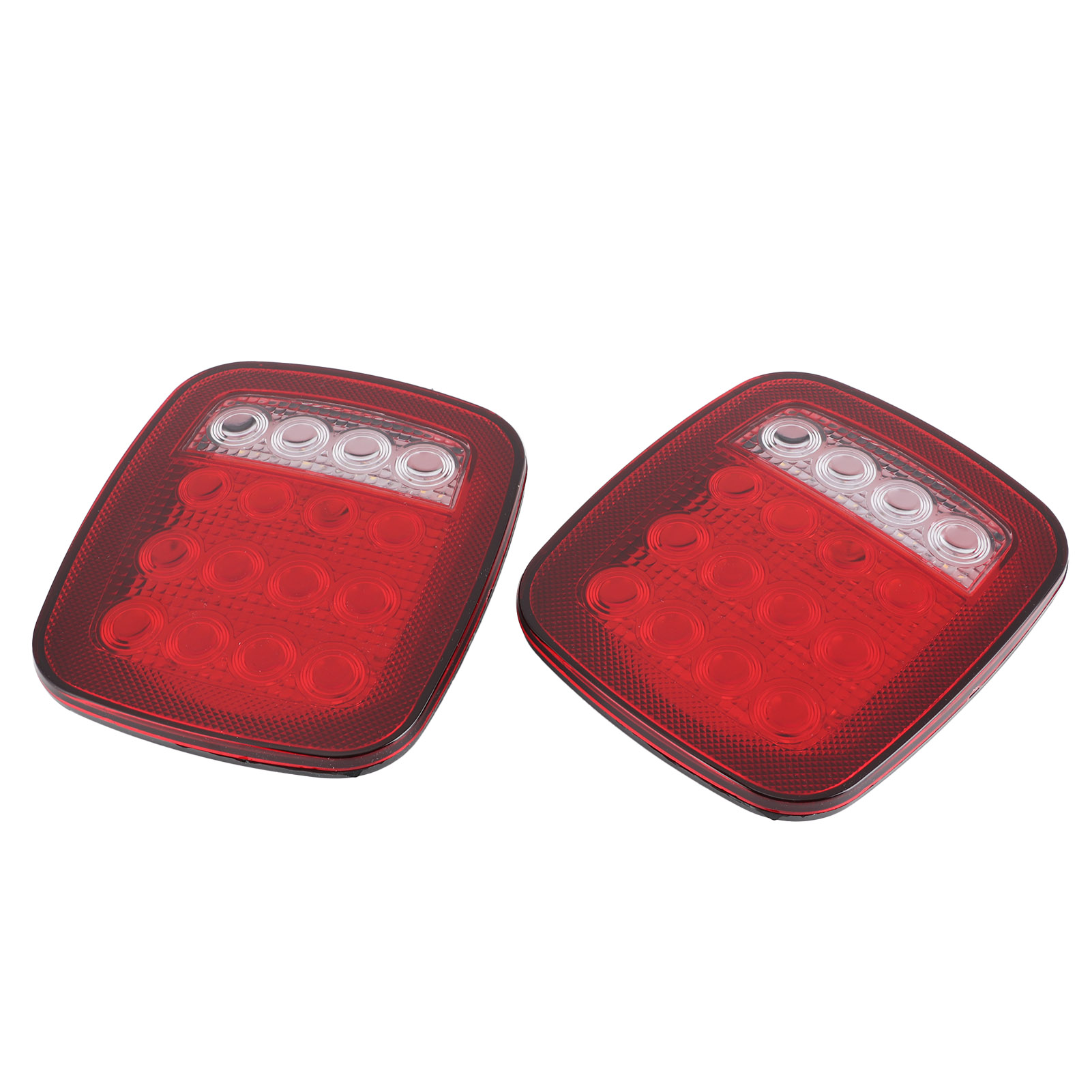16 Led Zweifarbige Rückfahrleuchte (rot/weiß), Quadratische Seitenleuchte Für Jeep Wrangler Jk Cj Yj (1976–2006), Signalbeleuchtung