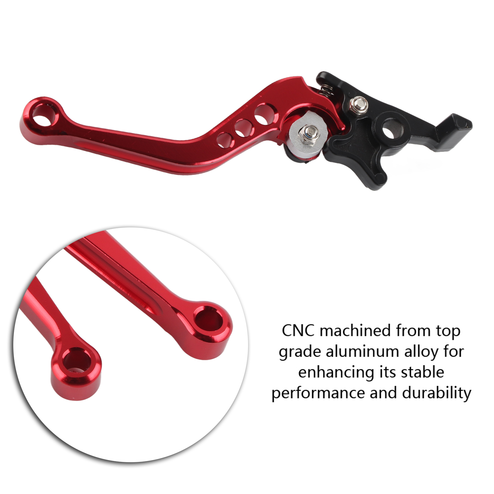 Paar Cnc-gefräste Aluminium-motorradkupplungs- Und Bremshebel, Rot, Lenkergriffe, Ersatzteilset