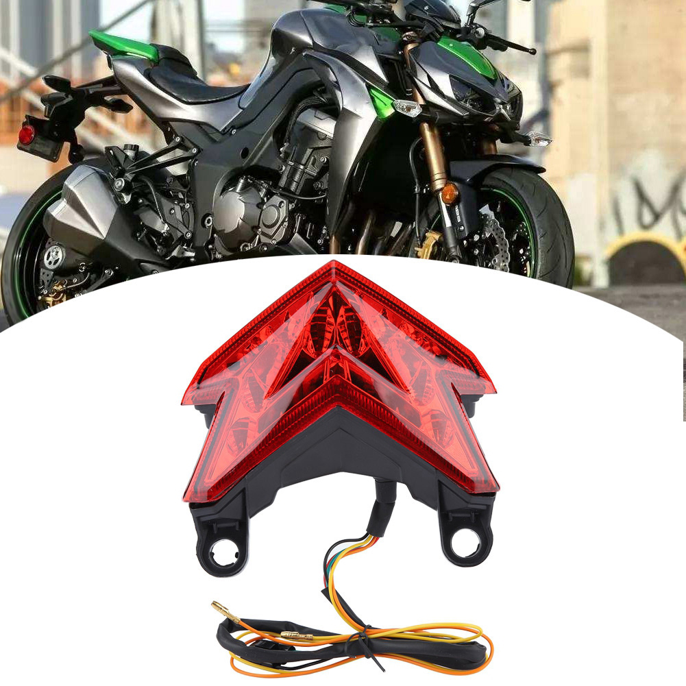 Led-motorradrücklicht Mit Blinker/bremslicht Für Kawasaki Z800 (2013–2014), Rote Optik, Starke Ausleuchtung