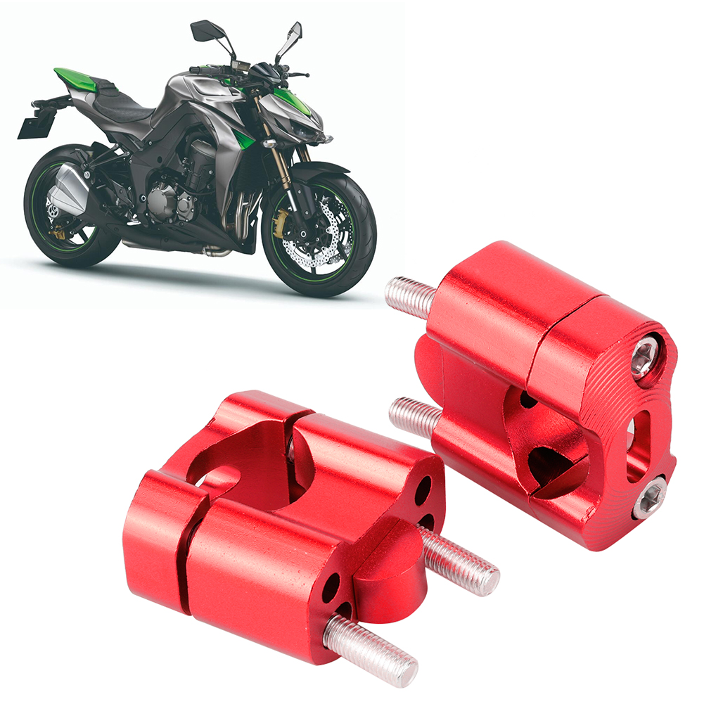 Paar 22 Mm/28 Mm 1/8 Zoll 7/8 Zoll Motorrad-lenkerklemmungen Riser-adapter Cnc Aluminiumlegierung Rot