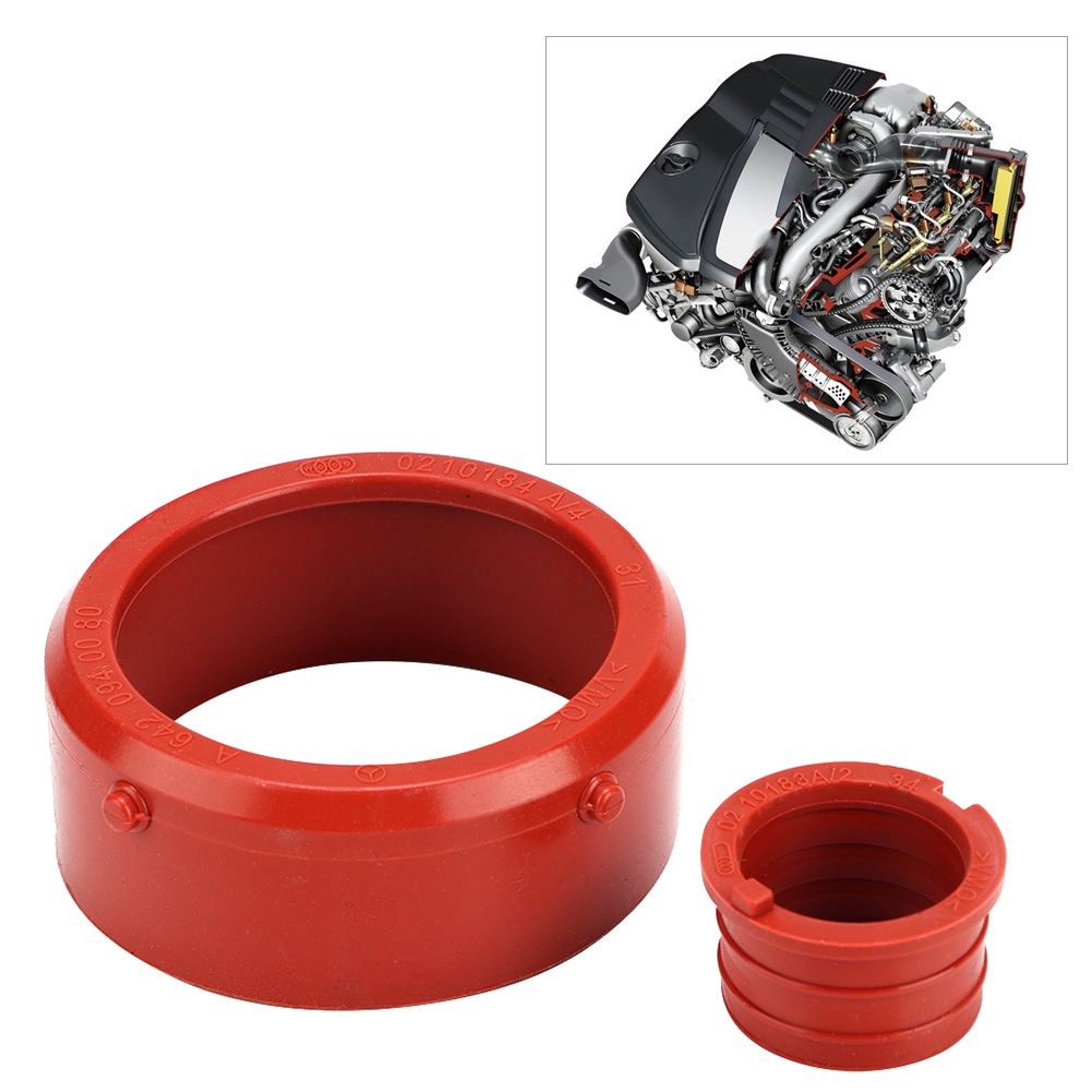 Dichtungssatz Für Turbo-ansaugkrümmer Aus Rotem Gummi, Kompatibel Mit Mercedes Om642 A6420940080, Krümmerdichtung, Motorteil