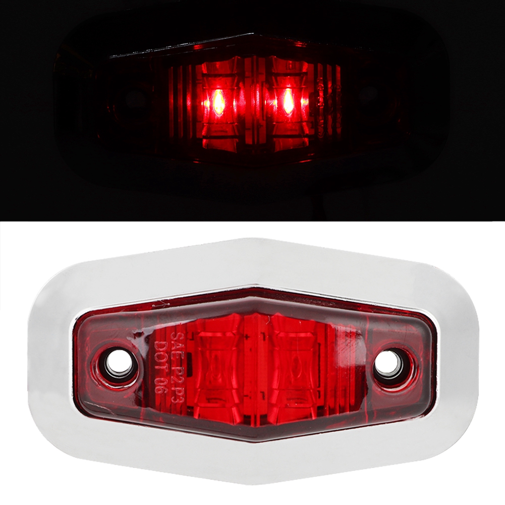 Packung Mit 10 Roten 2-led-positionsleuchten Für Lkws, Seitenblinker, Signalleuchten, Begrenzungsleuchten, Geeignet Für Schwere Nutzfahrzeuge.
