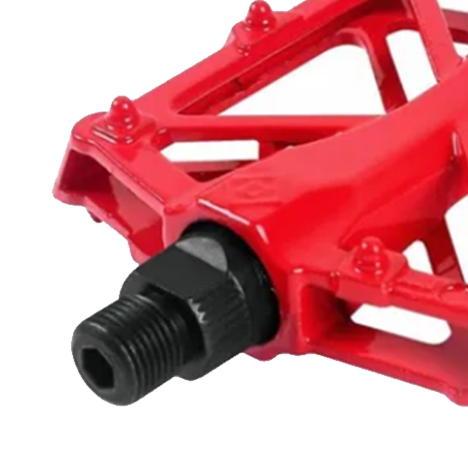 Paar Mountainbike-pedale Aus Aluminium, Stabile Hohlkonstruktion, Leicht Und Robust, Breite Rennradpedale, Rote Farbe, 2er-set