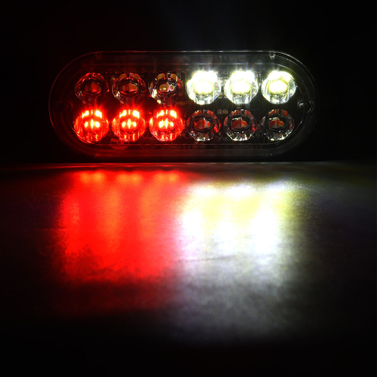 12–24 V Blinklichter Für Lkw/pkw, 12 Led-blitzwarnleuchten, Weiß/rot