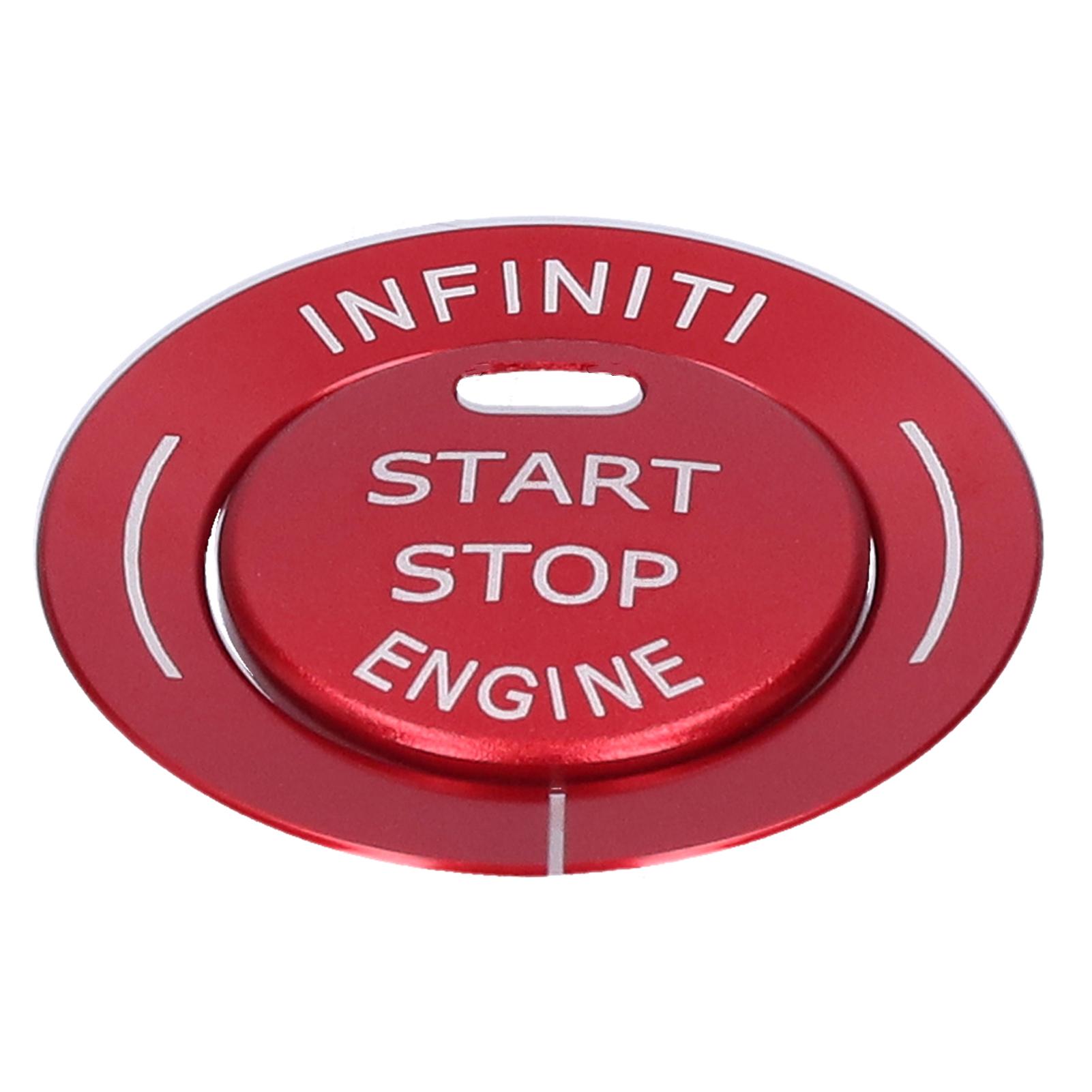 Motorstart-/stoppknopf-zierblende, 2-teilig, Aluminiumlegierung, Für Infiniti Q50, Q50l, Qx60, Rot