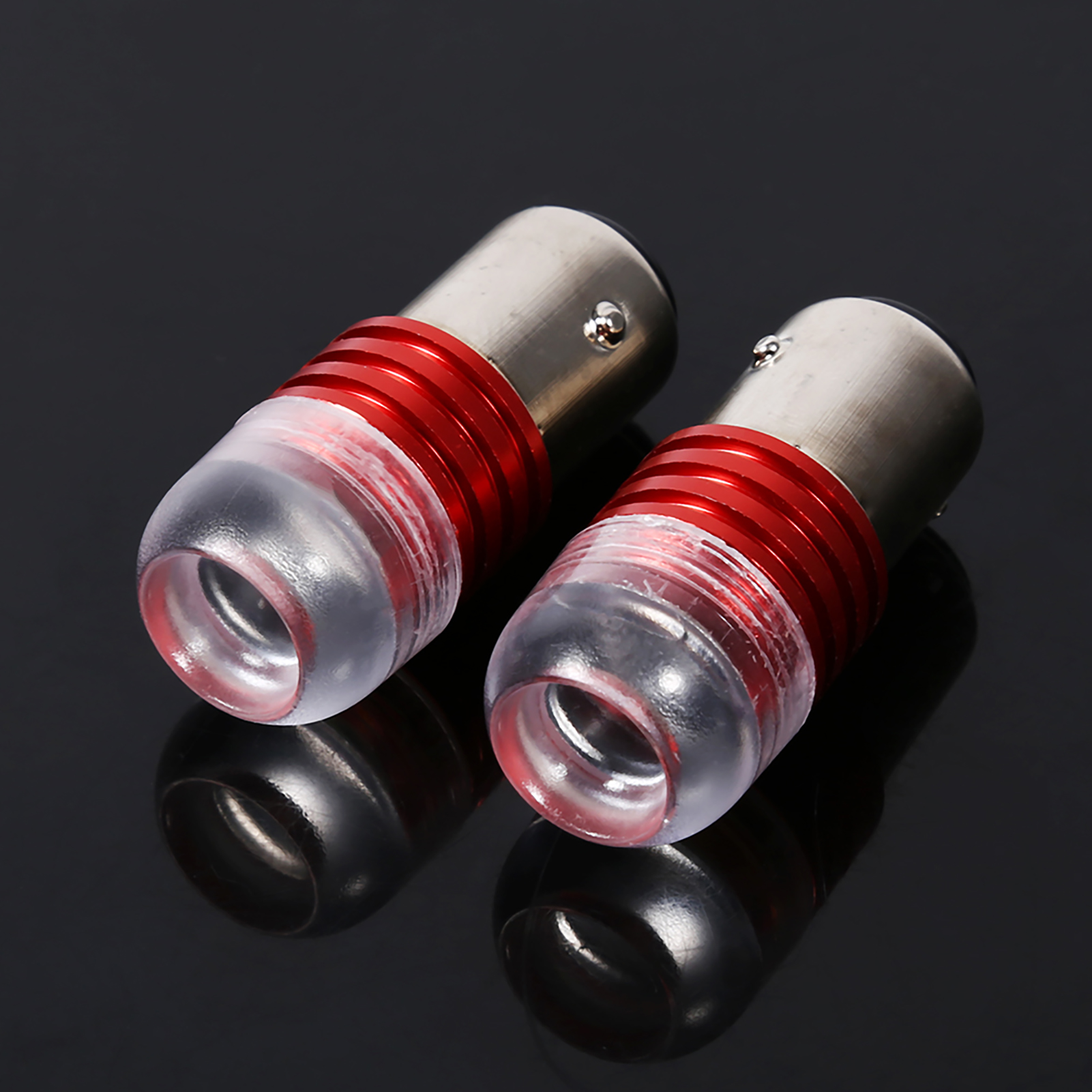 2 Rote Led-lampen 1157 2357 Stroboskop-blinkfunktion Für Kfz-rückbremslichter