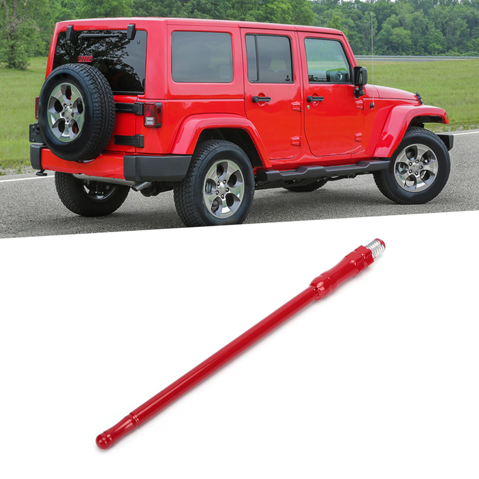 6,7-zoll-autoradioantenne (ersatzteil) Passend Für Jeep Wrangler (2007–2017), Rot