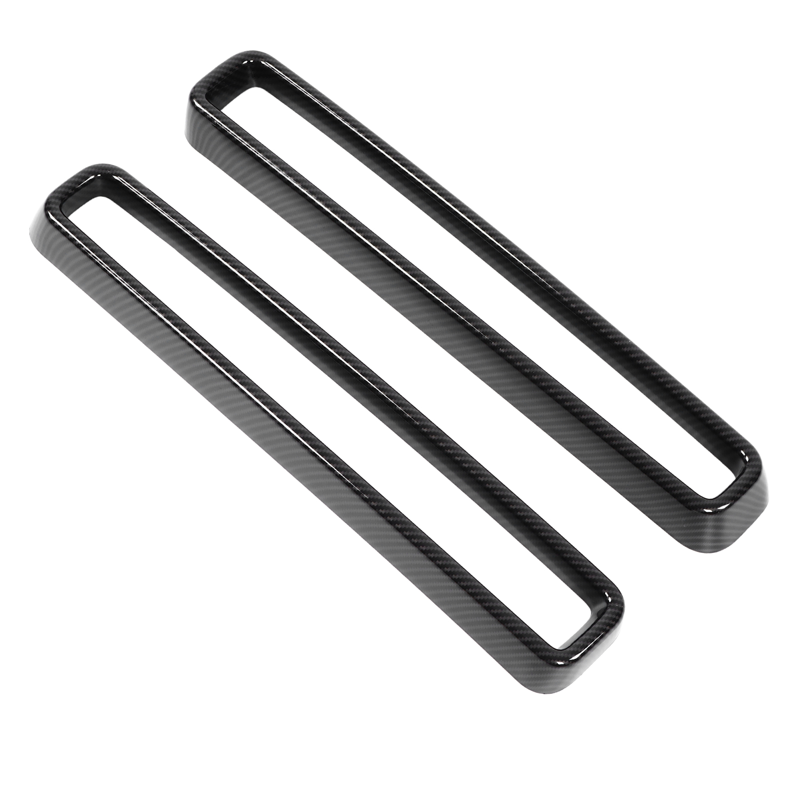 Frontgrill-ersatz Für Dodge Challenger 2015–2021, 2-teilige Zierleiste In Carbonfaser-optik, Passend Für Schwarzen Chromgrill