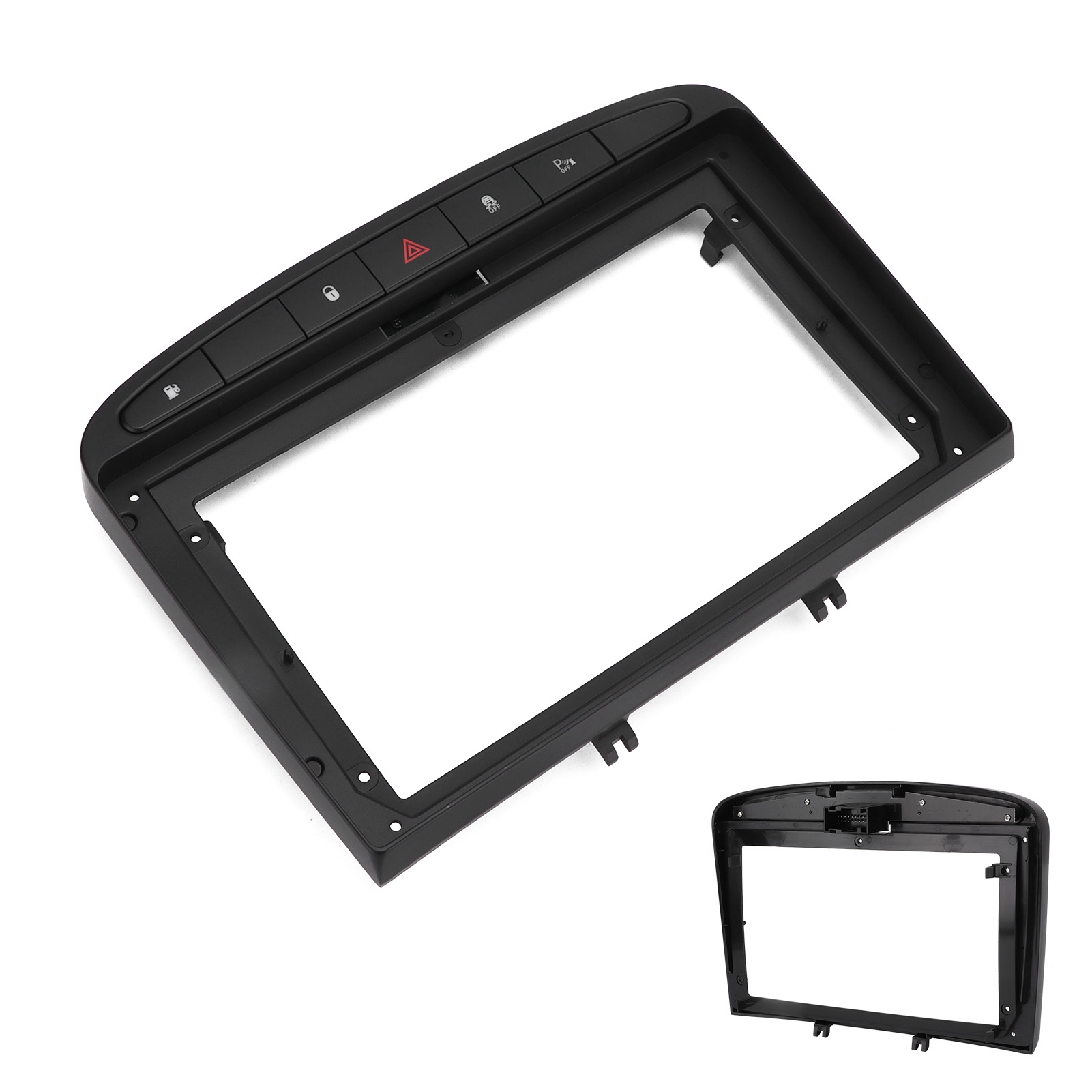 Schwarzer 2-din-einbaurahmen Für Peugeot 408 (2013), 9-zoll-armaturenbrettblende, Stereo-ersatz