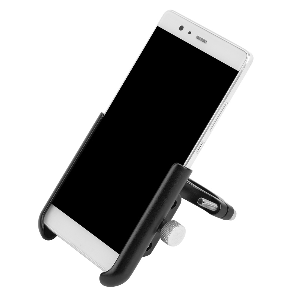 Handyhalterung Aus Aluminiumlegierung (0,7–1,4 Zoll Durchmesser), Universell Einsetzbar Für Motorrad Und Fahrrad, Schwarz