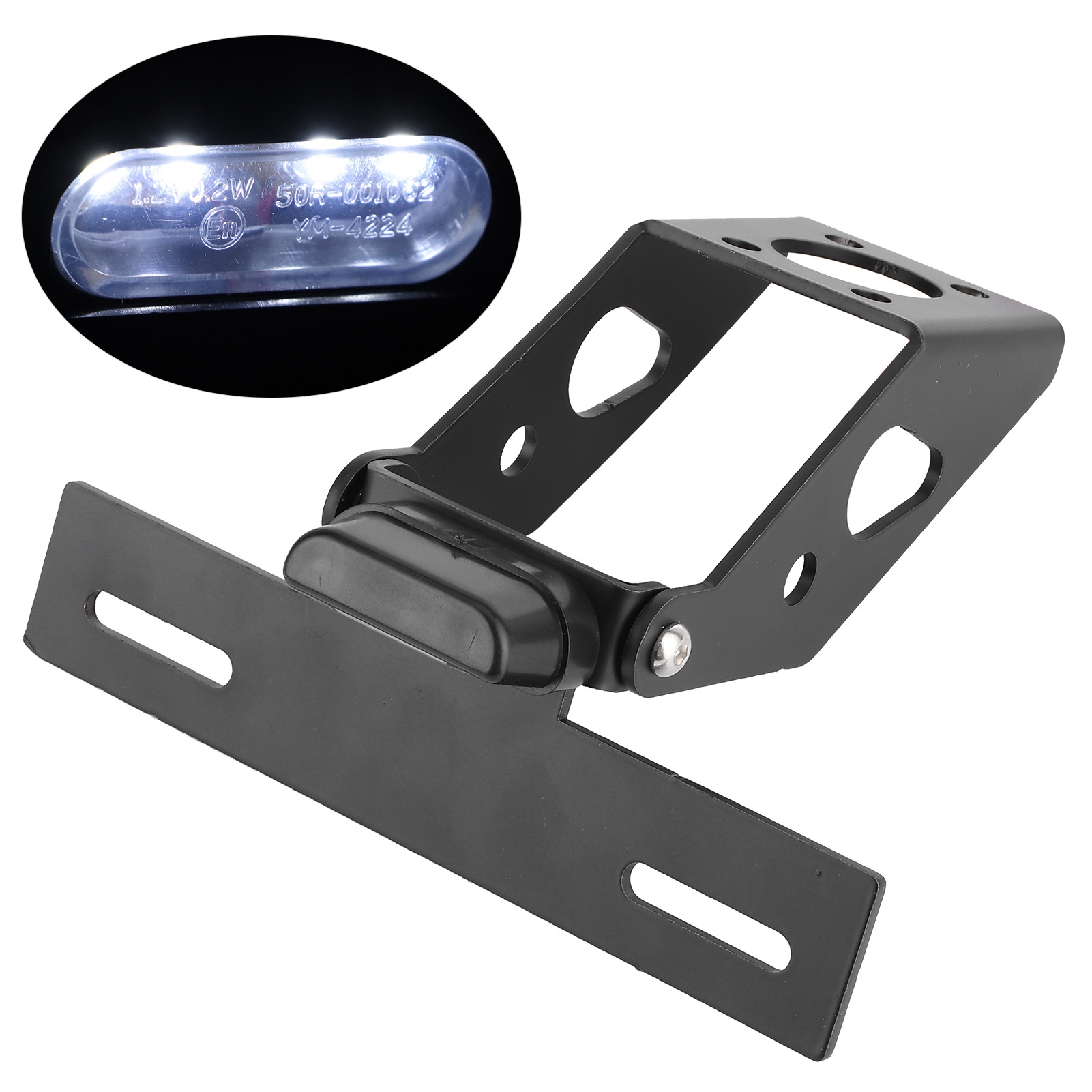 Kennzeichenhalterung, Kotflügelentfernung Mit Led-beleuchtung, Kompatibel Mit Yamaha Yzf R6 2008–2019, Heckumbausatz Für Motorräder, Schwarz