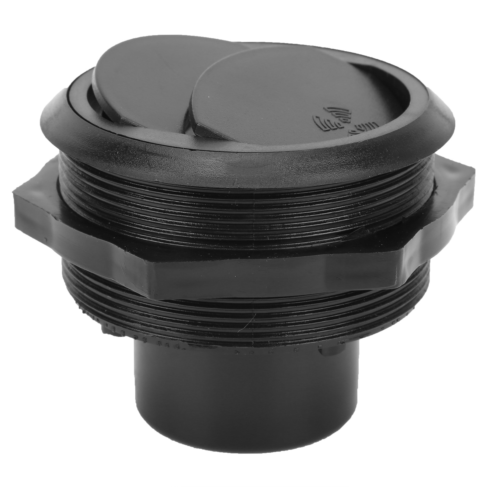 Schwarzer Runder Klimaanlagenauslass 82/75/46 Mm, Lange Ausführung, Für Busse Und Baumaschinen
