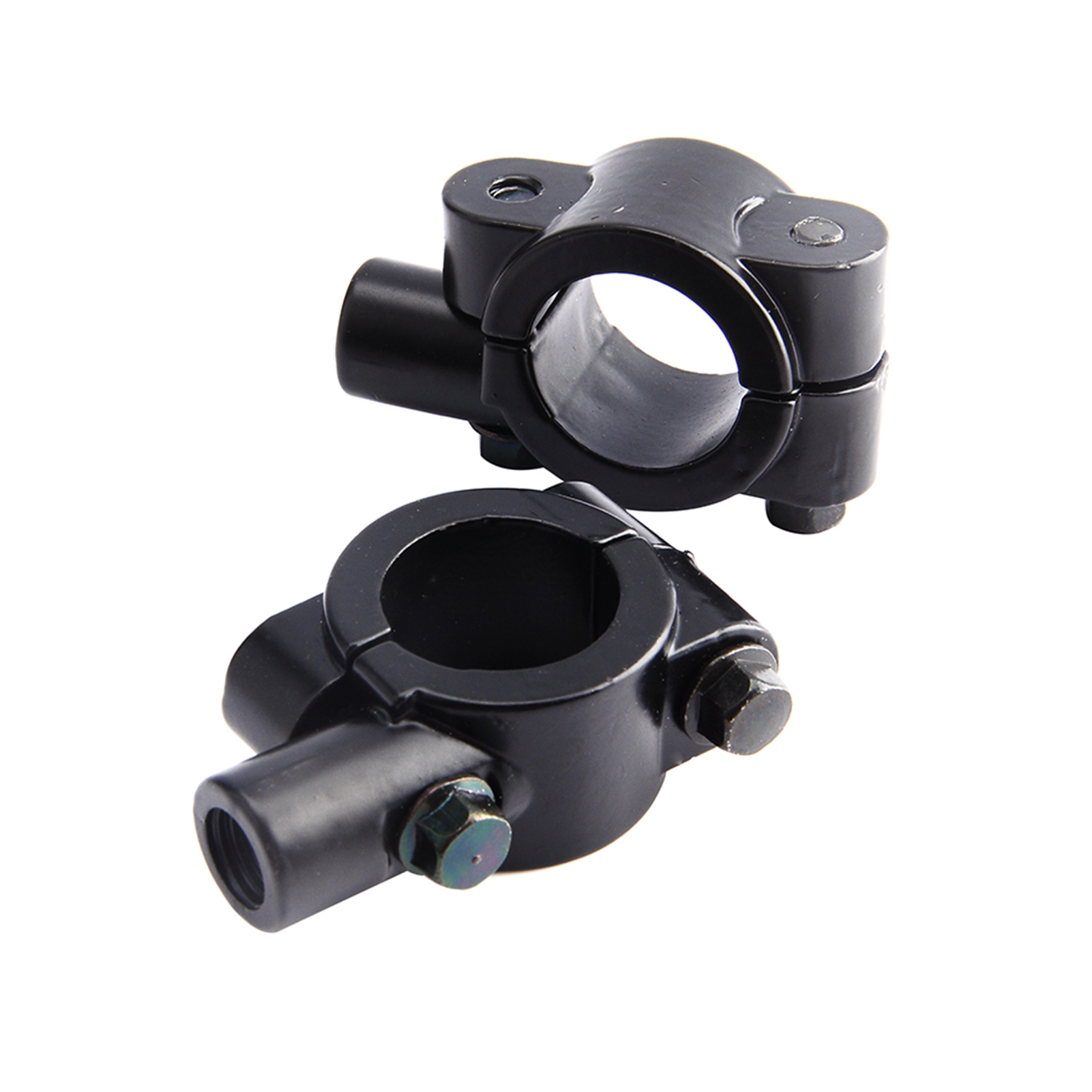 Universelle Motorrad-rückspiegelhalterung, Schwarz, 2 Stück, 10 Mm 7/8"-lenkerbefestigung, Aluminiumklemme