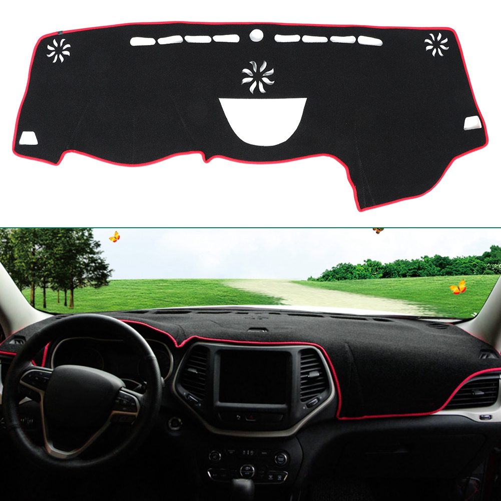 Blendschutzmatte Für Das Armaturenbrett Des Jeep Cherokee (2014–2018), Innenraumschutz, Sonnenschutz, Schwarz, Autozubehör