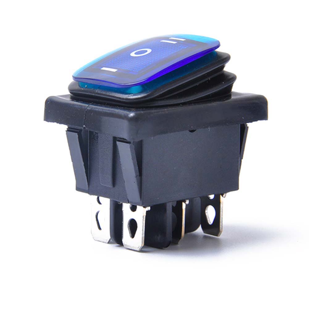 12v 6-poliger Led-wippschalter, Wasserdicht, Für Auto/boot, Beleuchteter Ein-/ausschalter, Verriegelbar, 2 Positionen