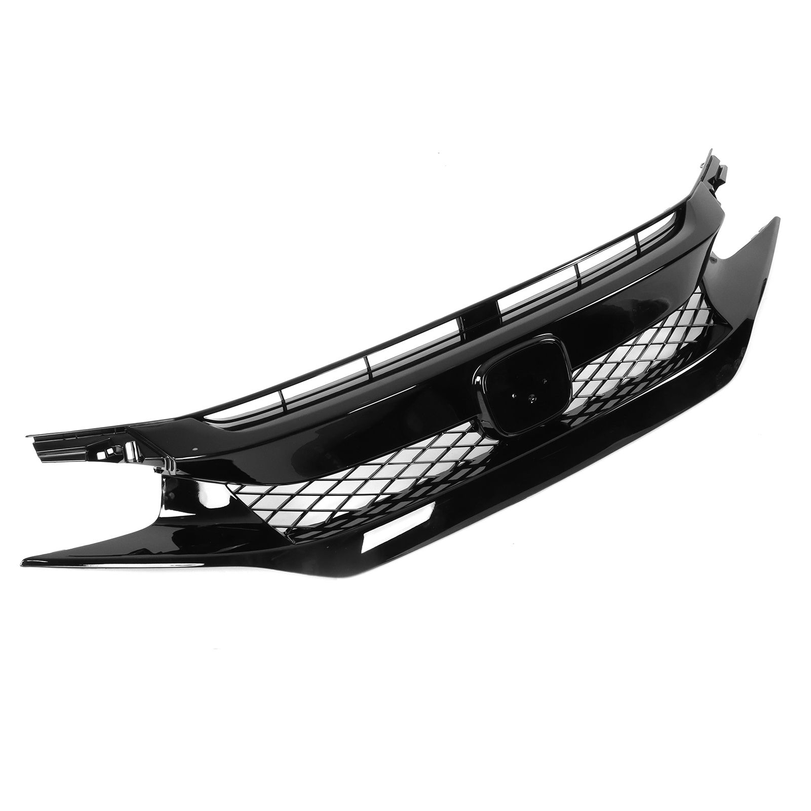 Kühlergrill Im Type-r-stil In Hochglanzschwarz Mit Scheinwerferblenden Für Honda Civic 2016–2018, Frontgitter-ersatz