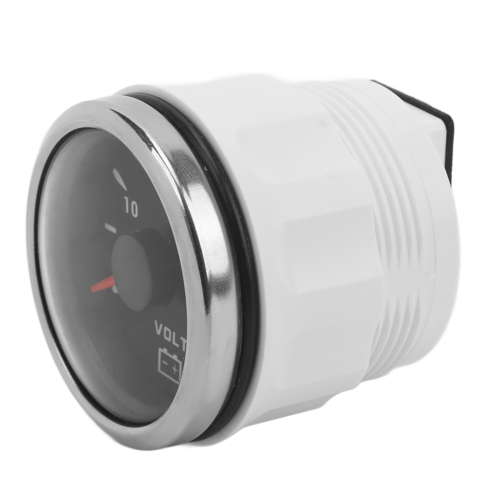52-mm-marinevoltmeter (8–16 V) Mit Zeiger, 7-farbiger Hintergrundbeleuchtung, Wasserdicht (ip67), Für Boote, Wohnwagen Und Autos (9–32 V), Schwarz
