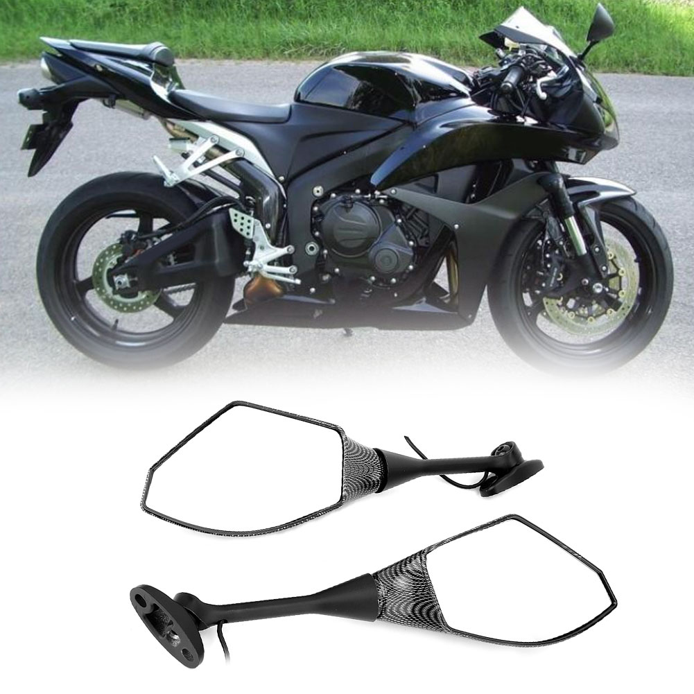 Led-motorrad-rückspiegel Mit Integriertem Blinker Für Honda Cbr600rr Und Cbr1000rr – Sportlicher Rückspiegel, Verbesserte Blinkerfunktion, Universal-set, Schwarz