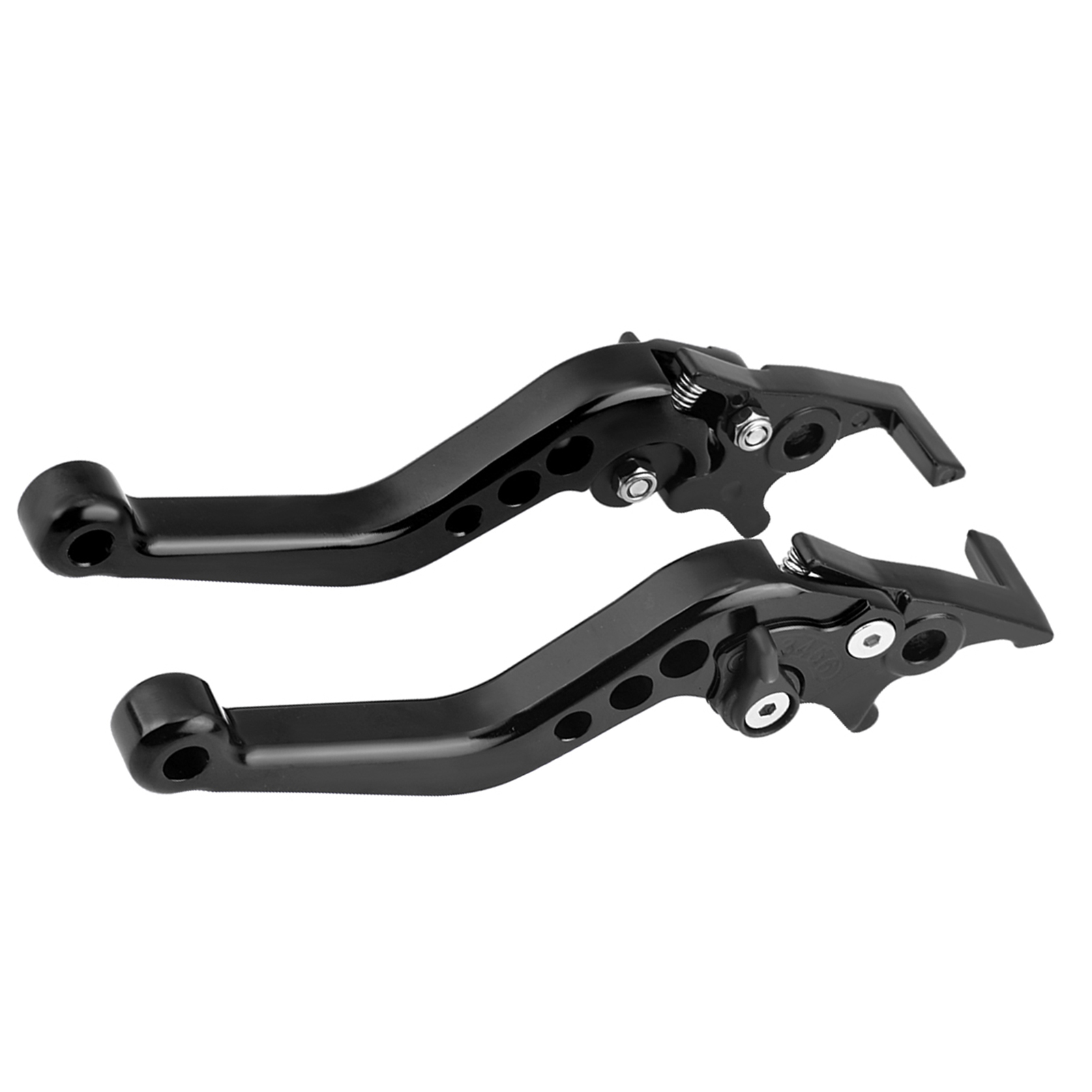 Paar Schwarze Cnc-gefräste Aluminium-doppelscheibenbremshebel Für Motorrad Und Roller, Zubehör Zur Leistungssteigerung.