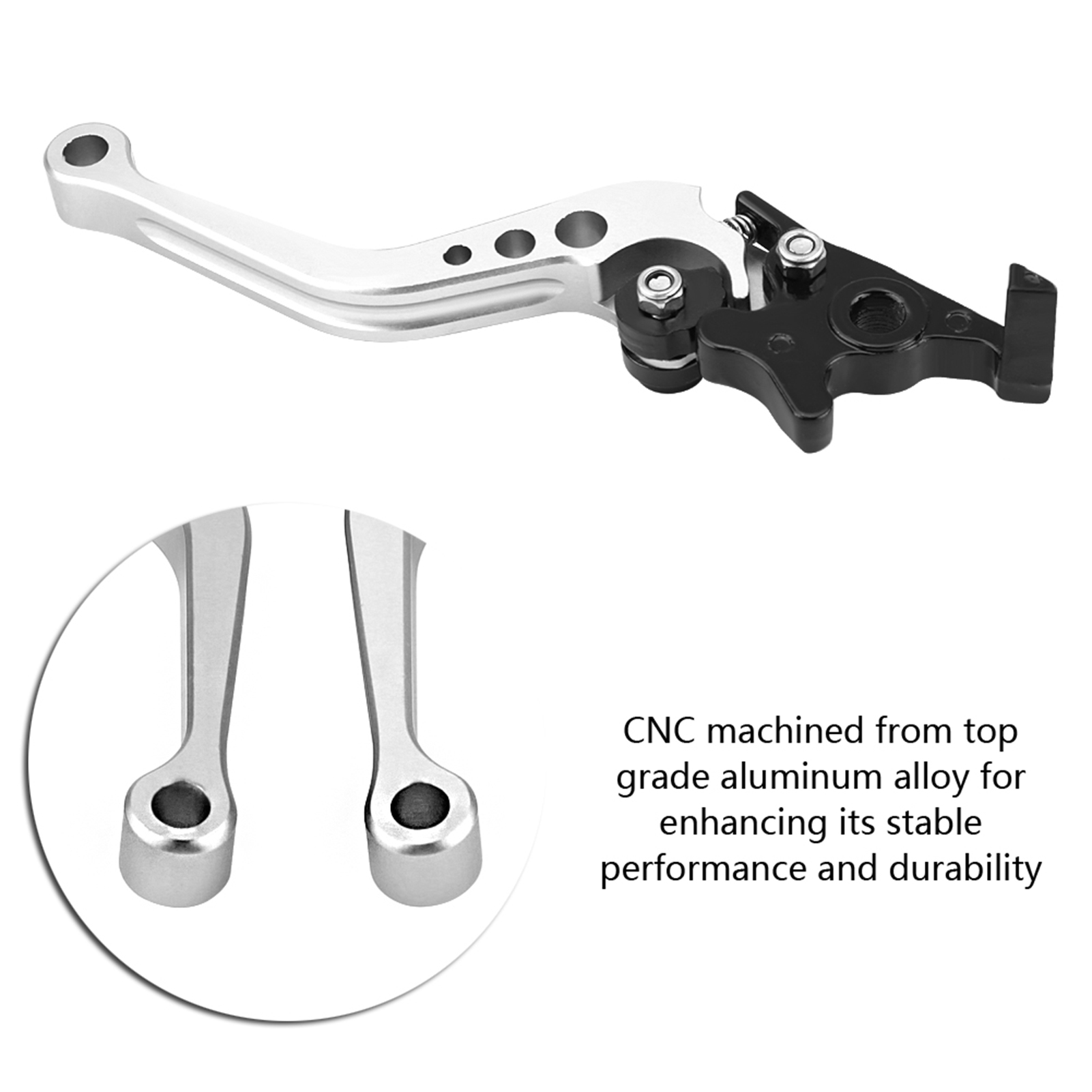 Paar Cnc-gefräste Aluminium-motorrad-trommelkupplungs- Und Bremshebel, Ergonomische Lenkergriffe, 2-teiliges Set, Schwarz.