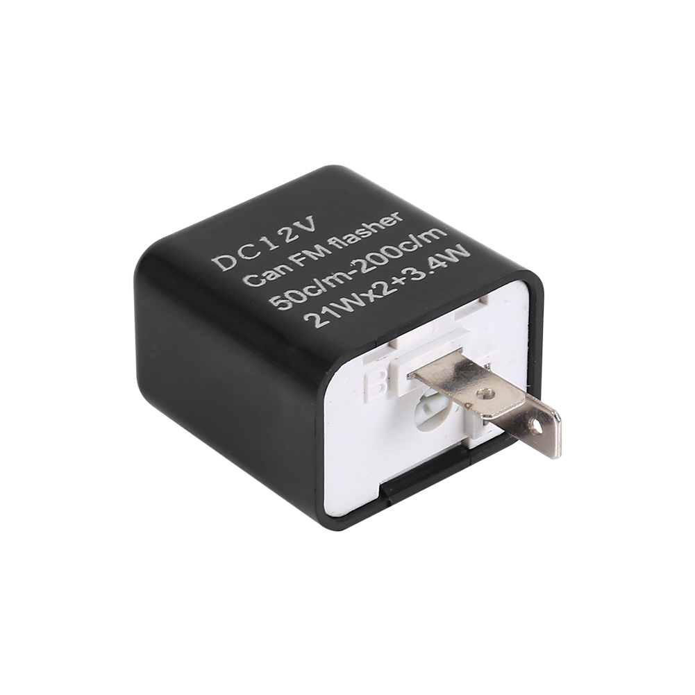 Universeller 12v-motorradblinker, Schwarz, 2-poliges Led-relais Mit Einstellbarer Geschwindigkeit Für Motorradblinker, Kompatibel Mit Schnellem Blinken