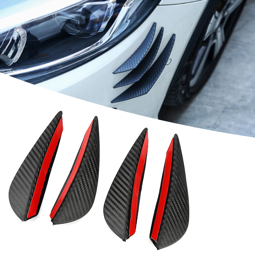 Universeller Frontstoßstangenspoiler Aus Kohlefaser, Autotuning-zubehör, Styling-kit, Schwarz, Langlebig