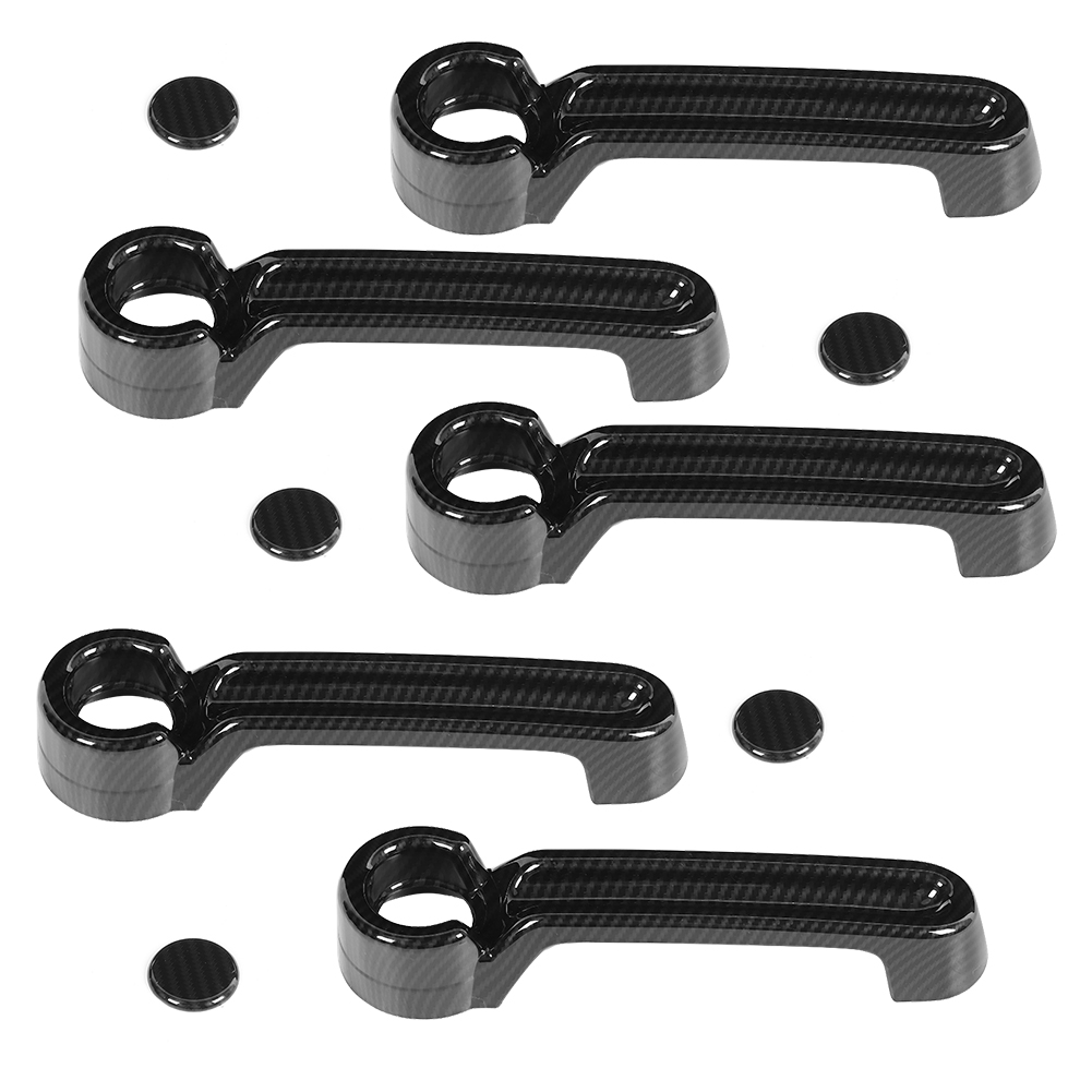 10 Stück Türgriffe Im Carbon-look Für Jeep Wrangler Jk 2007-2017, Schutzleisten, Schwarze Griffabdeckungen