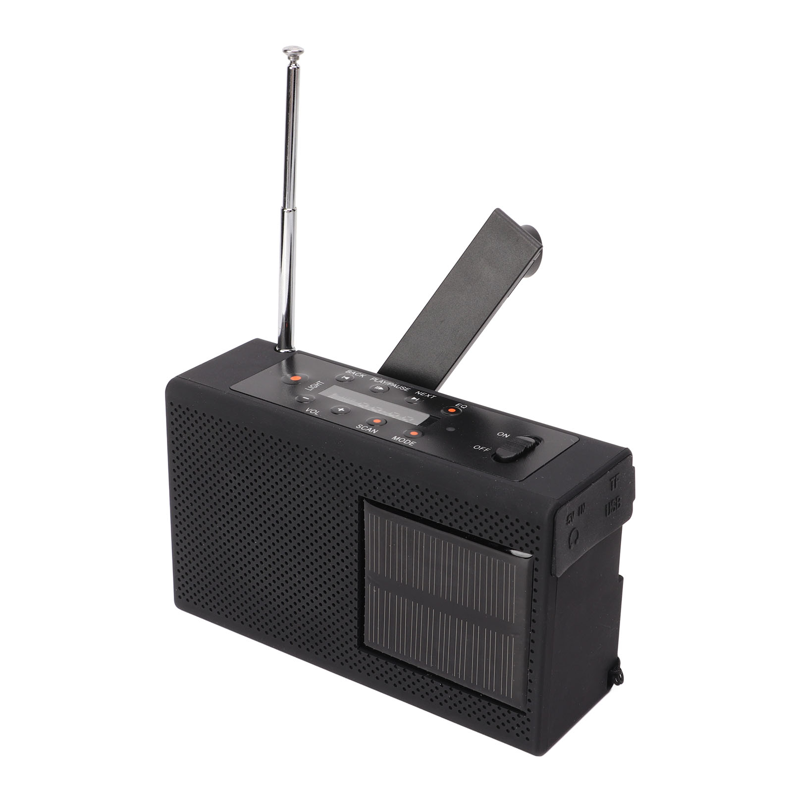 Notfall-kurbelradio Mit Bluetooth, Fm-radio, Usb-anschluss, Kopfhöreranschluss, Tragbarer Solar-taschenlampe Und Wetteranzeige Für Campingwagen