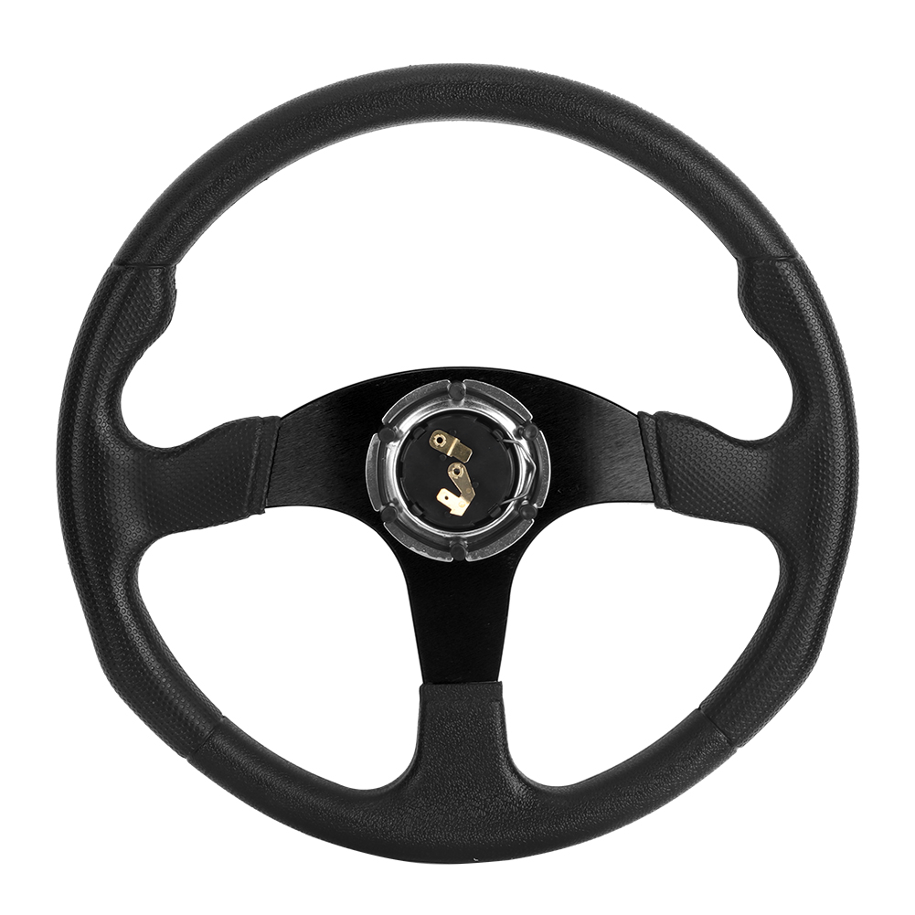 350 Mm/14 Zoll Rennwagen-sportlenkrad, Tiefes Lenkradbett, 6-loch-befestigung, Universell, Modifiziertes Zubehör, Schwarz