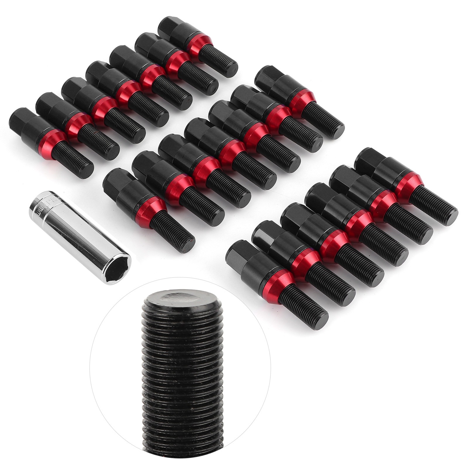 20 Radmuttern M14x1,25 Gewindebolzen Im Tuner-stil, Schwarz, Für Bmw M3 F80 M2 F22/f23 Set