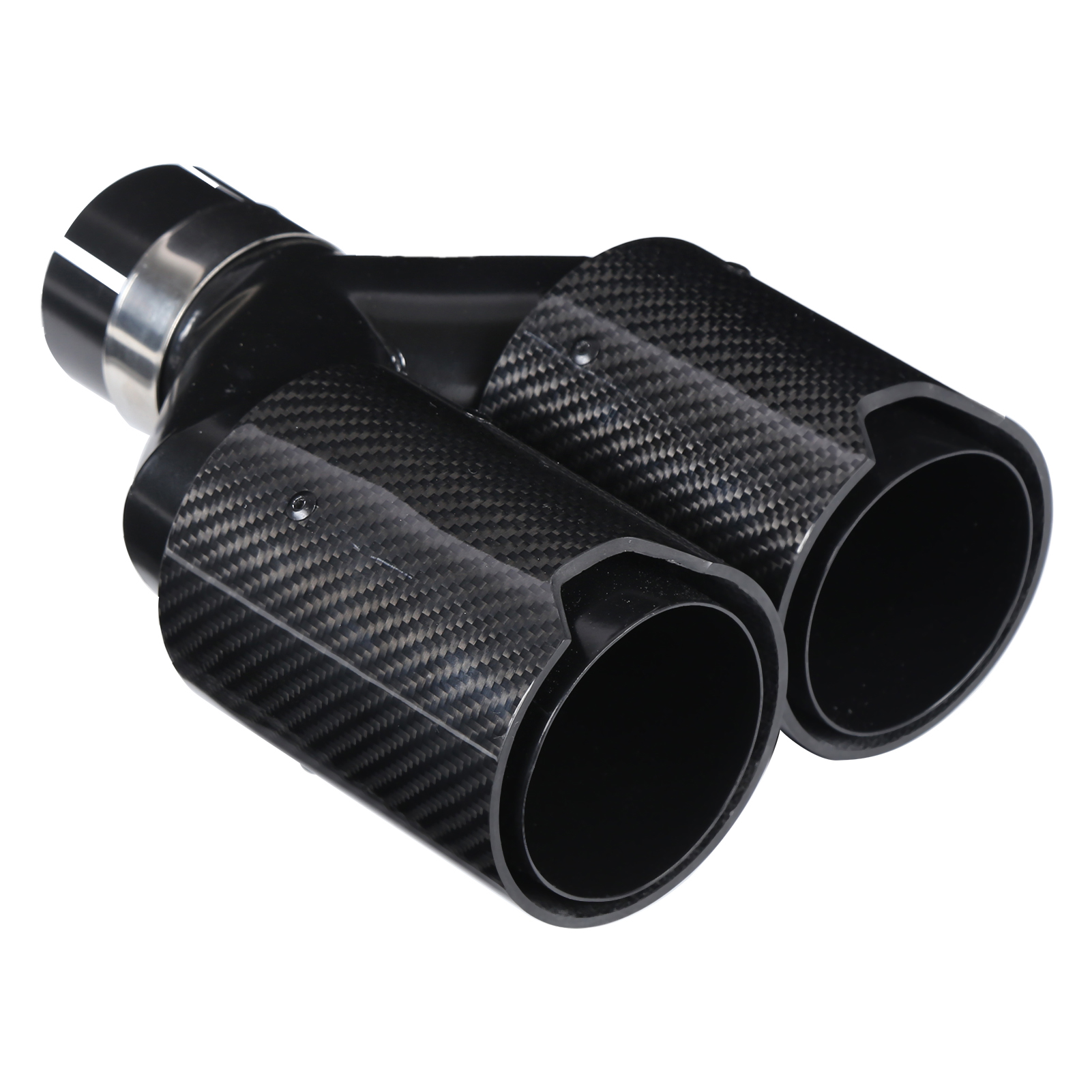 Schwarzes Carbonfaser-y-auspuffsystem, 63 X 93 Mm, Doppelter Auslass Rechts, Endrohr Für M Performance