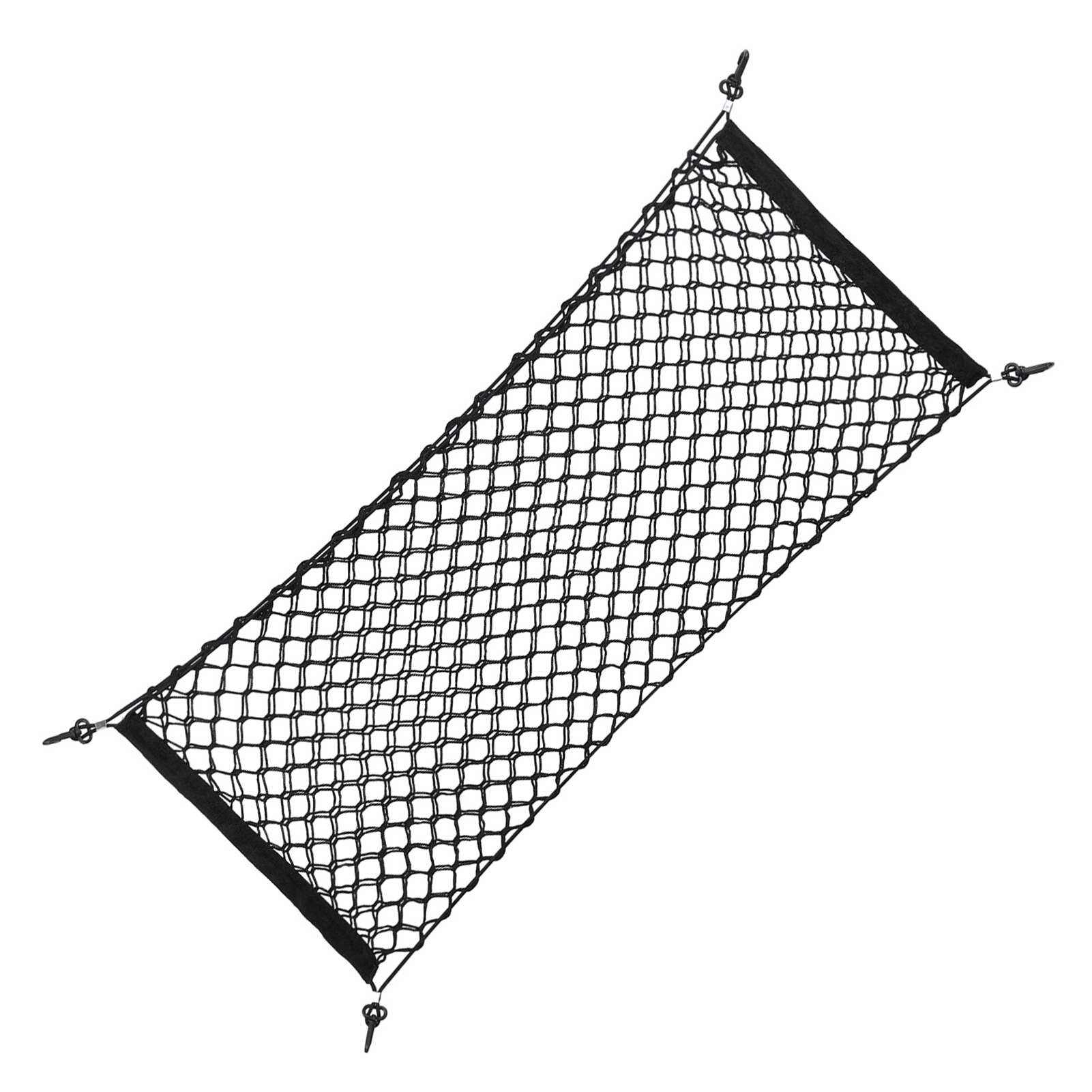 Schwarze Auto-aufbewahrungstasche (90 X 40 Cm), Kofferraumnetz Aus Nylon Und Kunststoff, Gepäckorganizer Mit Haken, Praktische Tasche Für Lkw Und Pkw