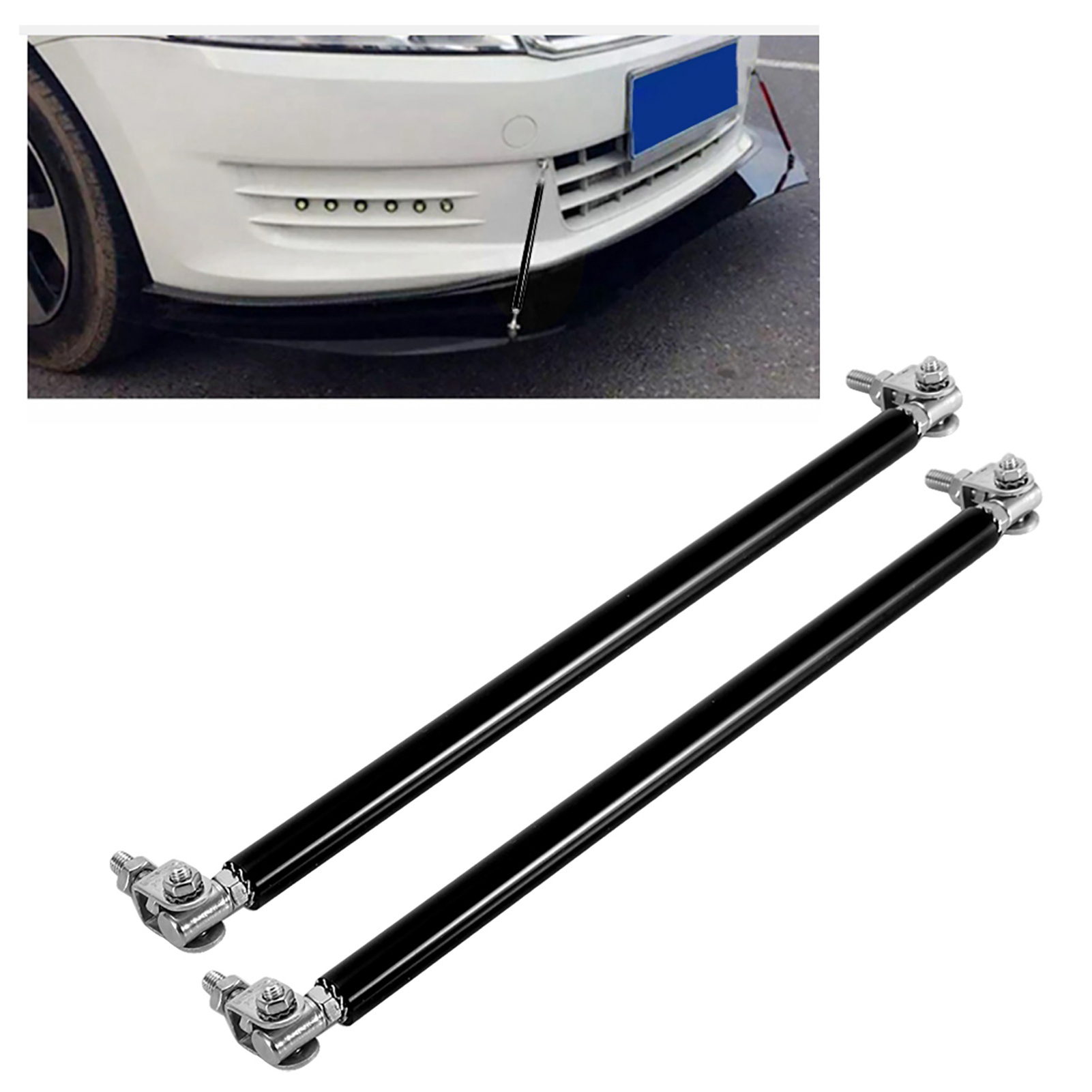Paar 20 Cm Lange Verstärkungsstreben Für Die Vordere Stoßstange, Fahrzeugstützstrebe, Stabilisatorstange, Schwarz, Tuningzubehör