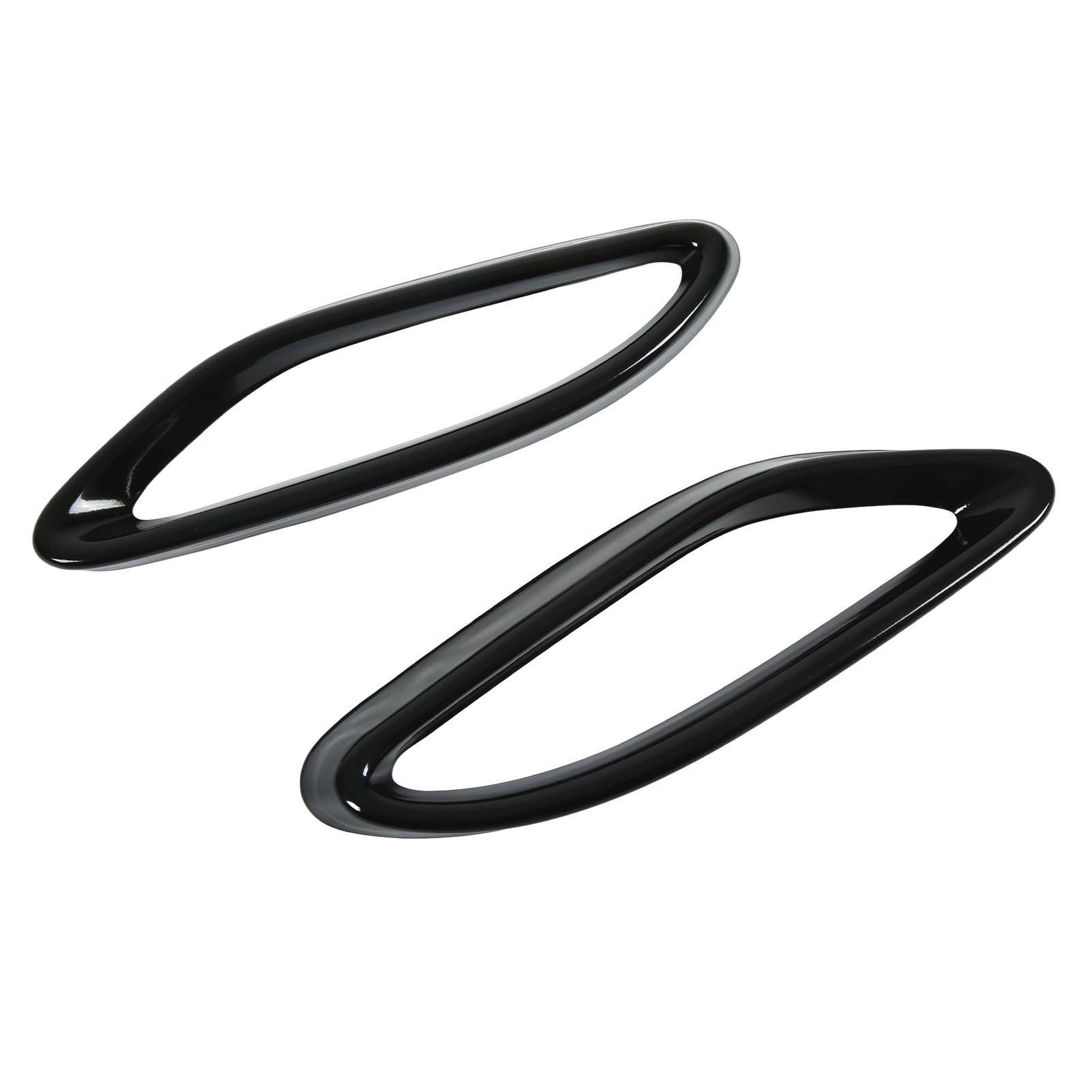 Auspuffblende Aus Glänzend Schwarzem Edelstahl Für Mercedes C-klasse, Glc Und B-klasse – Hochwertiges Ersatzteil, Schwarze Chromoberfläche, Stilvolles Autozubehör.