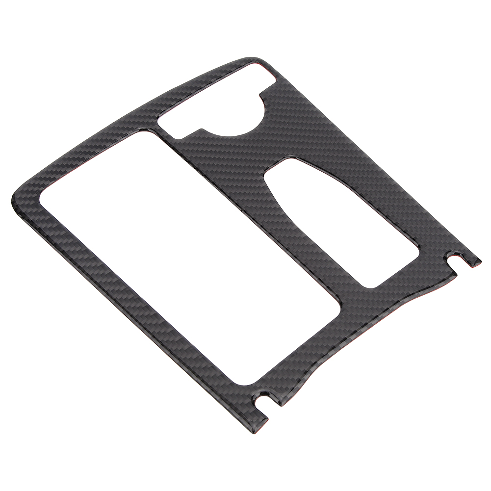Elegante Getränkehalterblende Aus Carbonfaser Für Mercedes C-klasse W204 (2007–2013), Hochwertige Interieurleiste, 2-teiliges Set, Schwarz, Langlebig Und Einfach Zu Montieren