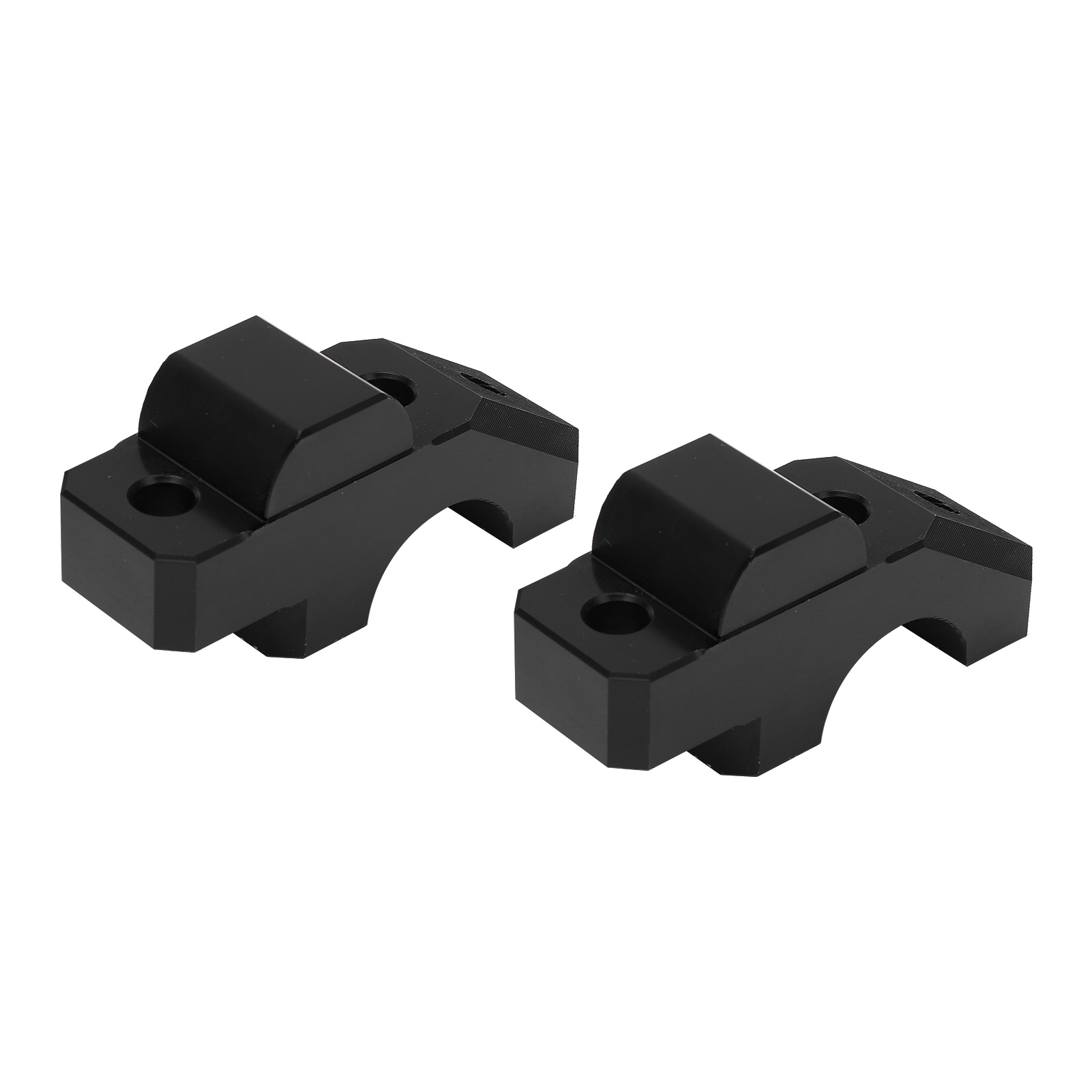 Set Mit 2 Cnc-gefrästen Aluminium-lenkerhalterungen Für Yamaha Tracer 900/gt 2015-2019, Schwarze Lenkererhöhungen
