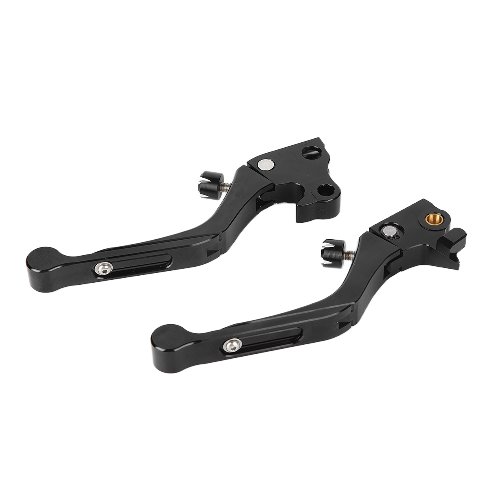 2 Motorrad-lenkerbrems- Und Kupplungshebel, Schwarze Aluminiumlegierung, Cnc-gefräst, Langlebig, 2-teiliges Set