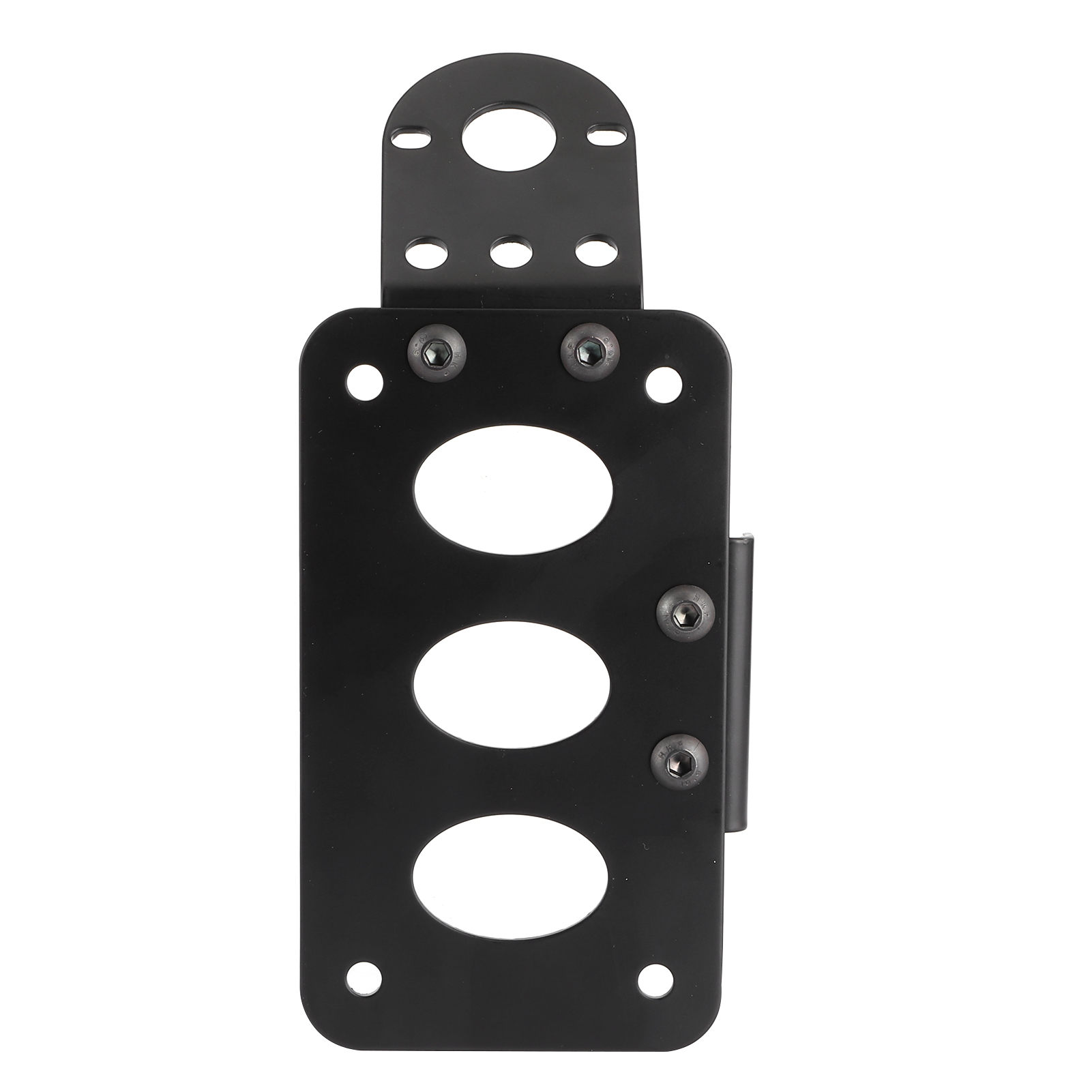 Motorrad-kennzeichenhalterung, Seitlich Montiertes Rücklicht, Aluminiumrahmen, Schwarz