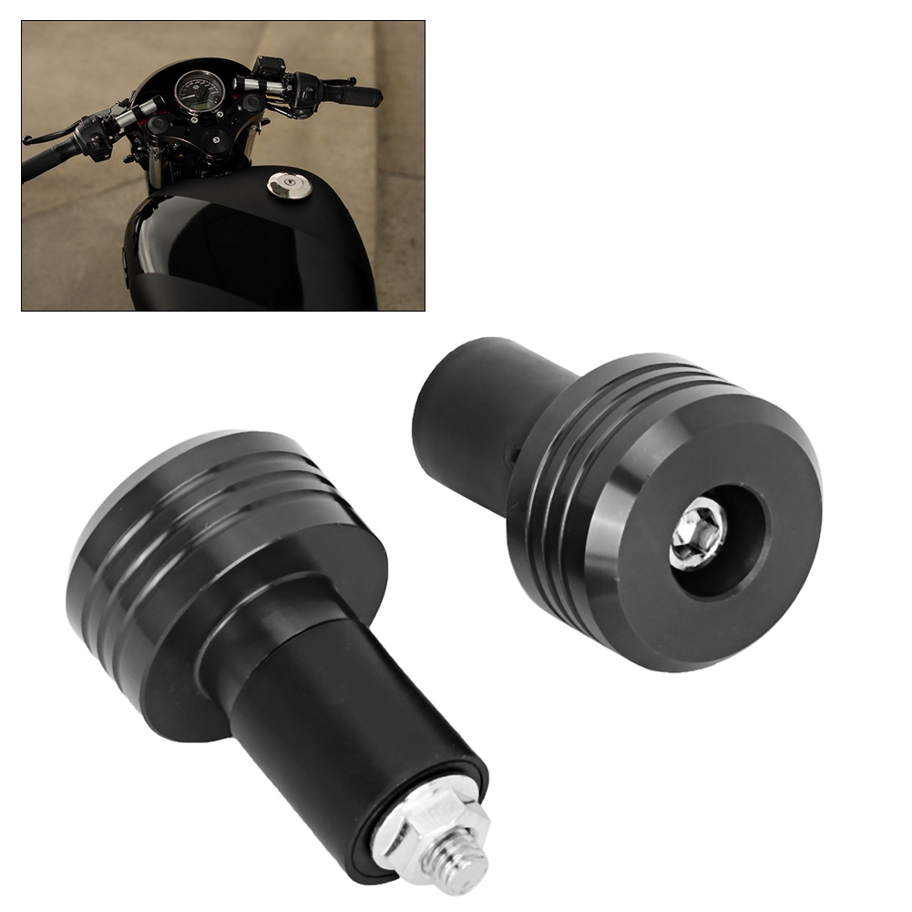 Motorradlenkergriffe, Aluminium-endkappen, Slider-zubehör, Schwarz