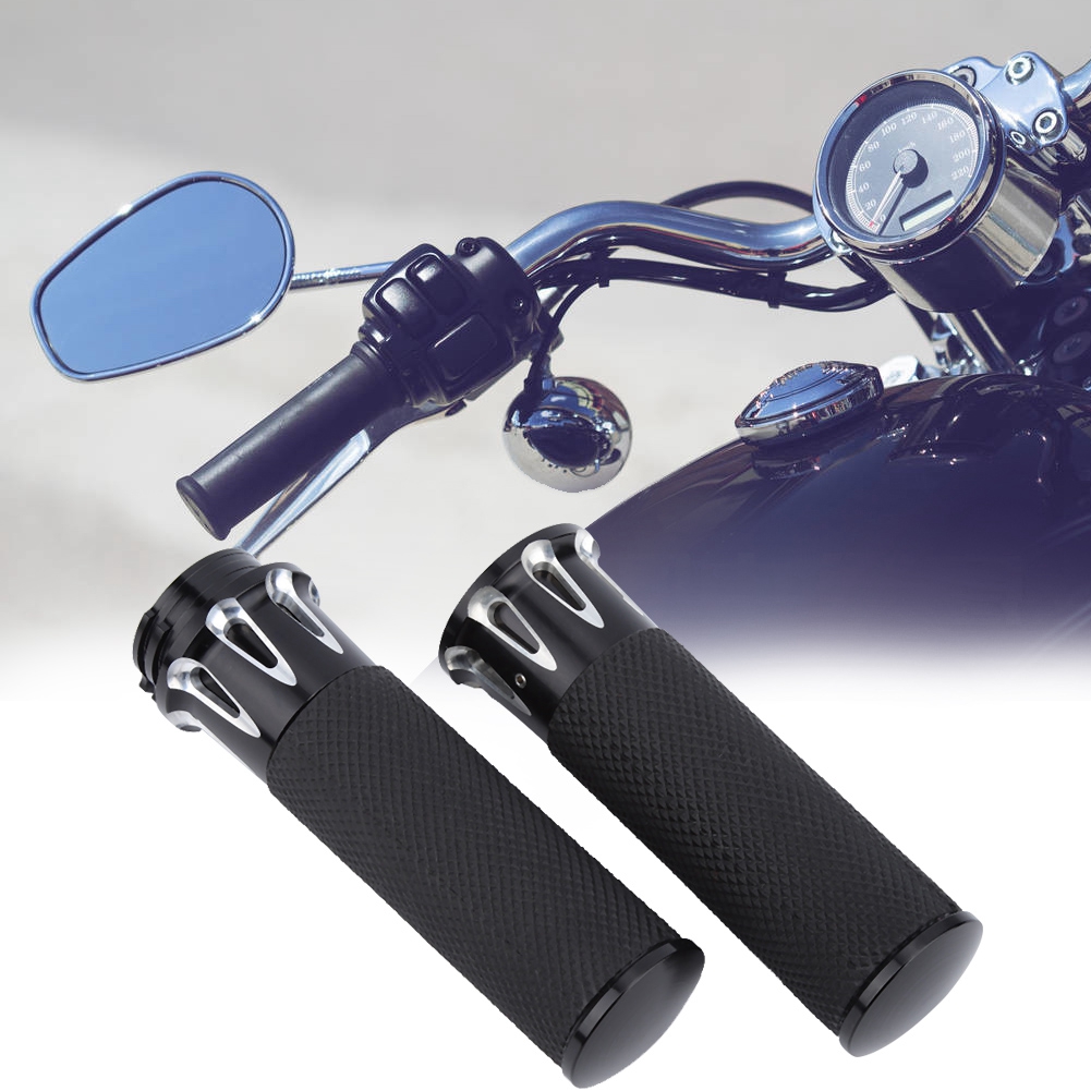 Universeller 25-mm-motorradlenkergriff, Schwarzer, Rutschfester Gummigriff, Antivibrationshülse Für 1-zoll-lenker, Komfortzubehör Für Motorräder
