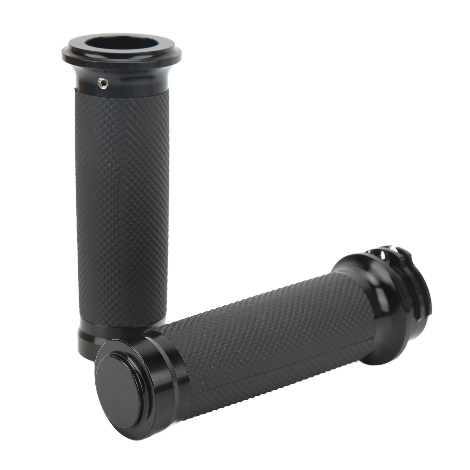 25 Mm Schwarze Motorradlenkergriffe, Komfortabel, Rutschfest, Eloxiert, Universell, Rostbeständig, Paar Für Motorräder Und Fahrräder.