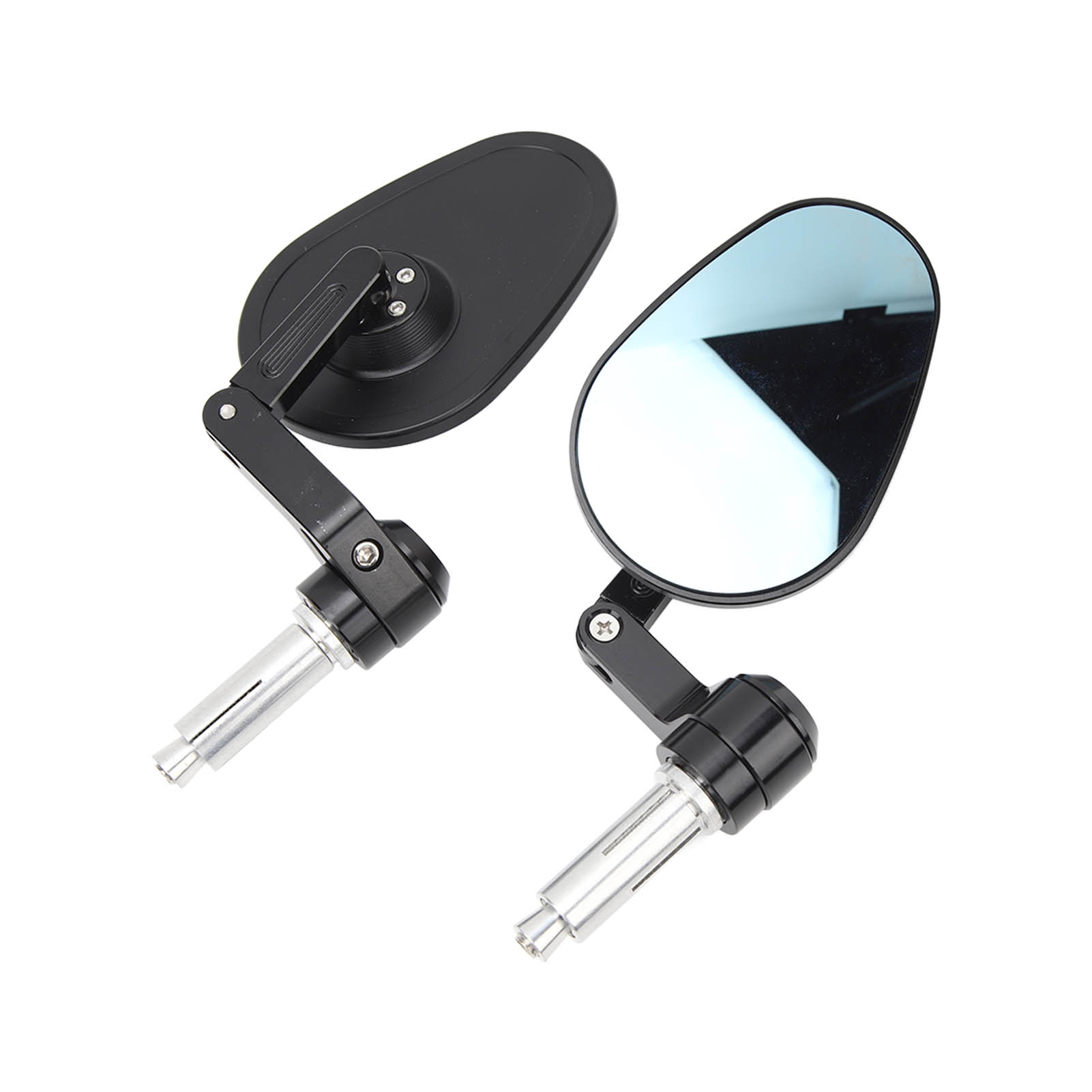 Universelle Motorradspiegel, 2 Stück, Schwarz-blaues Glas, Blendfrei, Seitenlenkerspiegel Für Motorrad Und Fahrrad