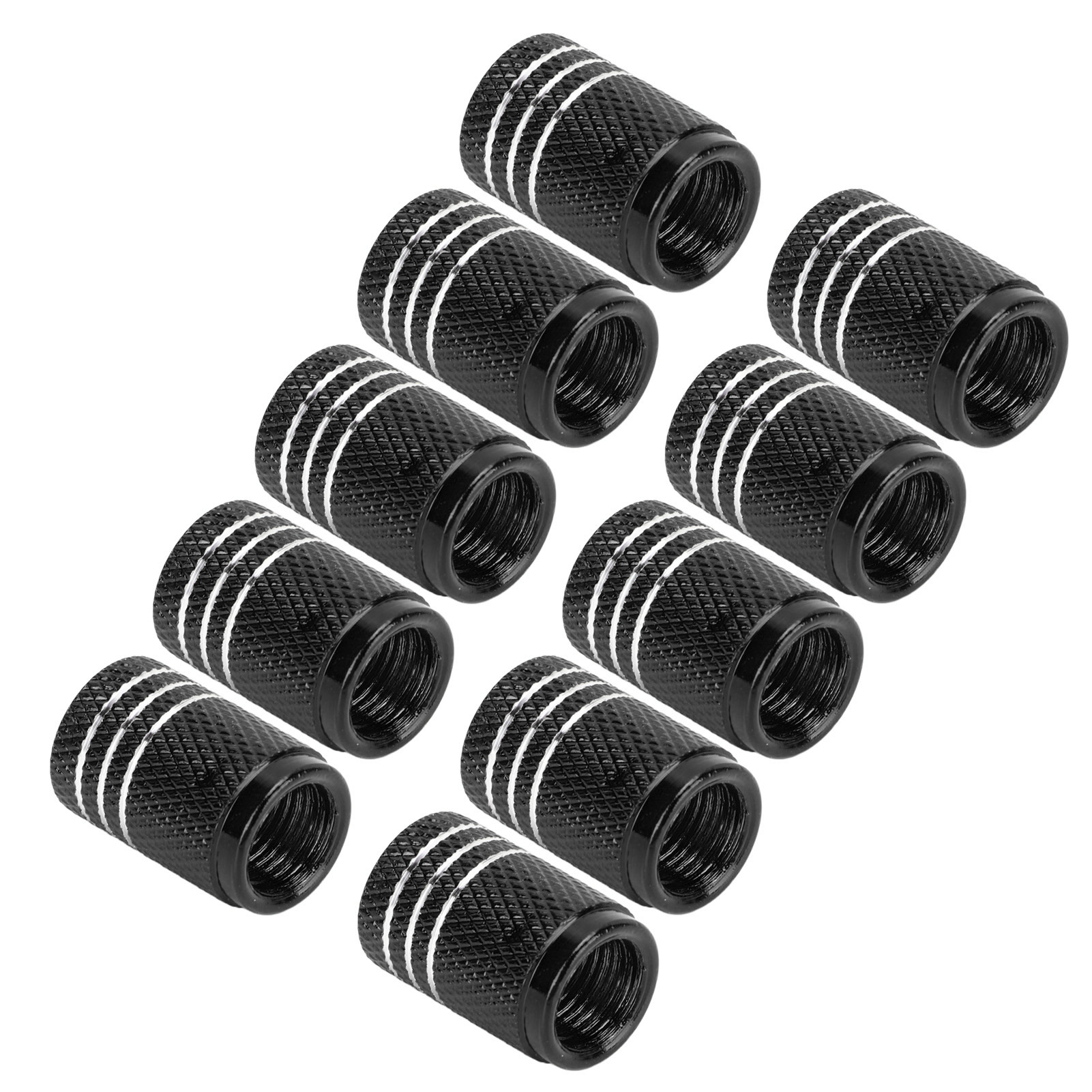 10 Universelle Schwarze Totenkopf-reifenventilkappen Für Autos, Suvs, Motorräder, Lkws, Atvs - 10 Stück Radventilkappen