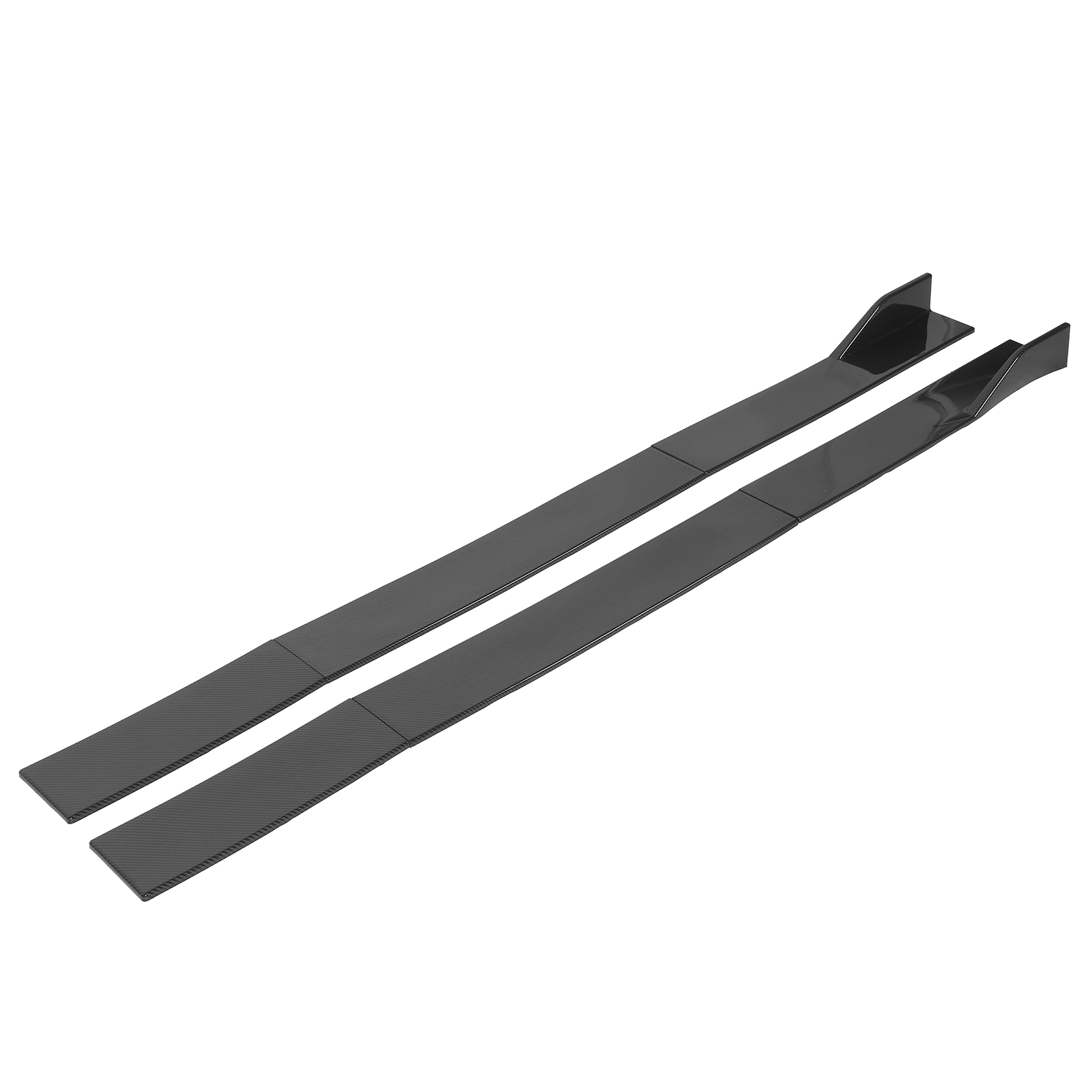 Seitenschwellerverlängerung Im Carbon-stil, 6-teilig, Universeller Seitenspoiler 2 M/78,7 Zoll, Sportwagenzubehör, Tuning-schwellenlippe, Schwarzer Diffusor-satz.