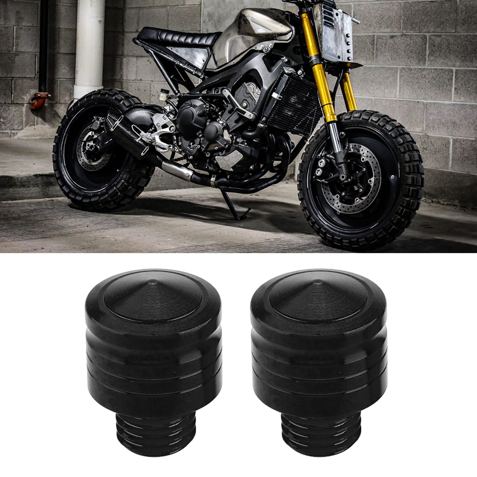 Motorrad-rückspiegel-gewindebefestigungsadapter M10x1,25 Universalschrauben, Schwarzer Schraubensatz