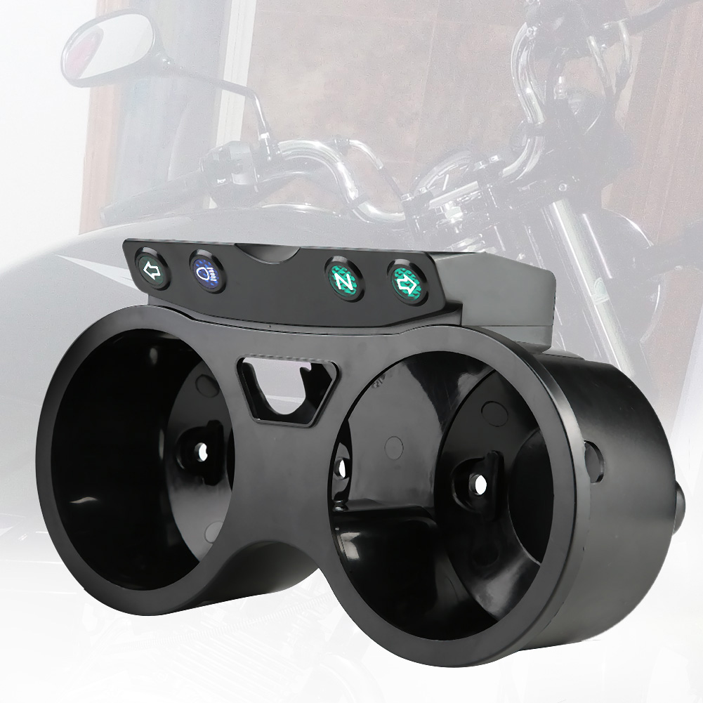 Schwarzer Tachometer Mit Unterer Kilometerzählerabdeckung Für Yamaha Ybr 125 Ed 2005-2009, Ersatzteil Für Das Armaturenbrett.