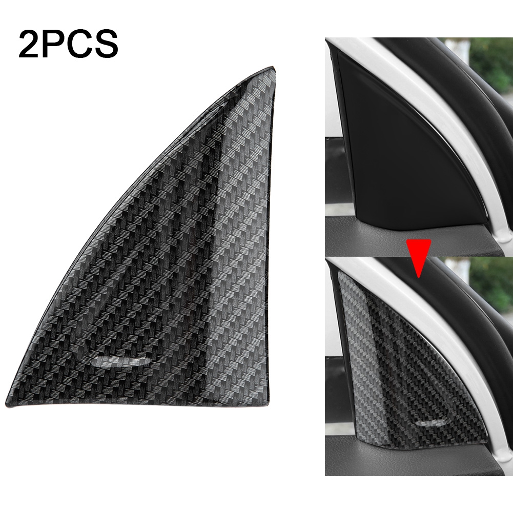 2-teiliges Dreieckiges Türfenster-zierleisten-set Aus Kohlefaser Für Mg Zs 2017–2018, Dekorativer Autoaufkleber, Schwarzer Aufkleber