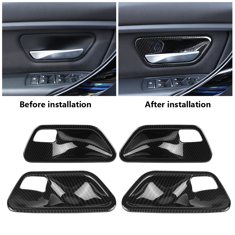 4 Türgriffschutzabdeckungen, Kompatibel Mit Bmw 3er F30 Und 4er F32 (2014–2018), Schwarze Abs-griffblenden, 4-teiliges Set